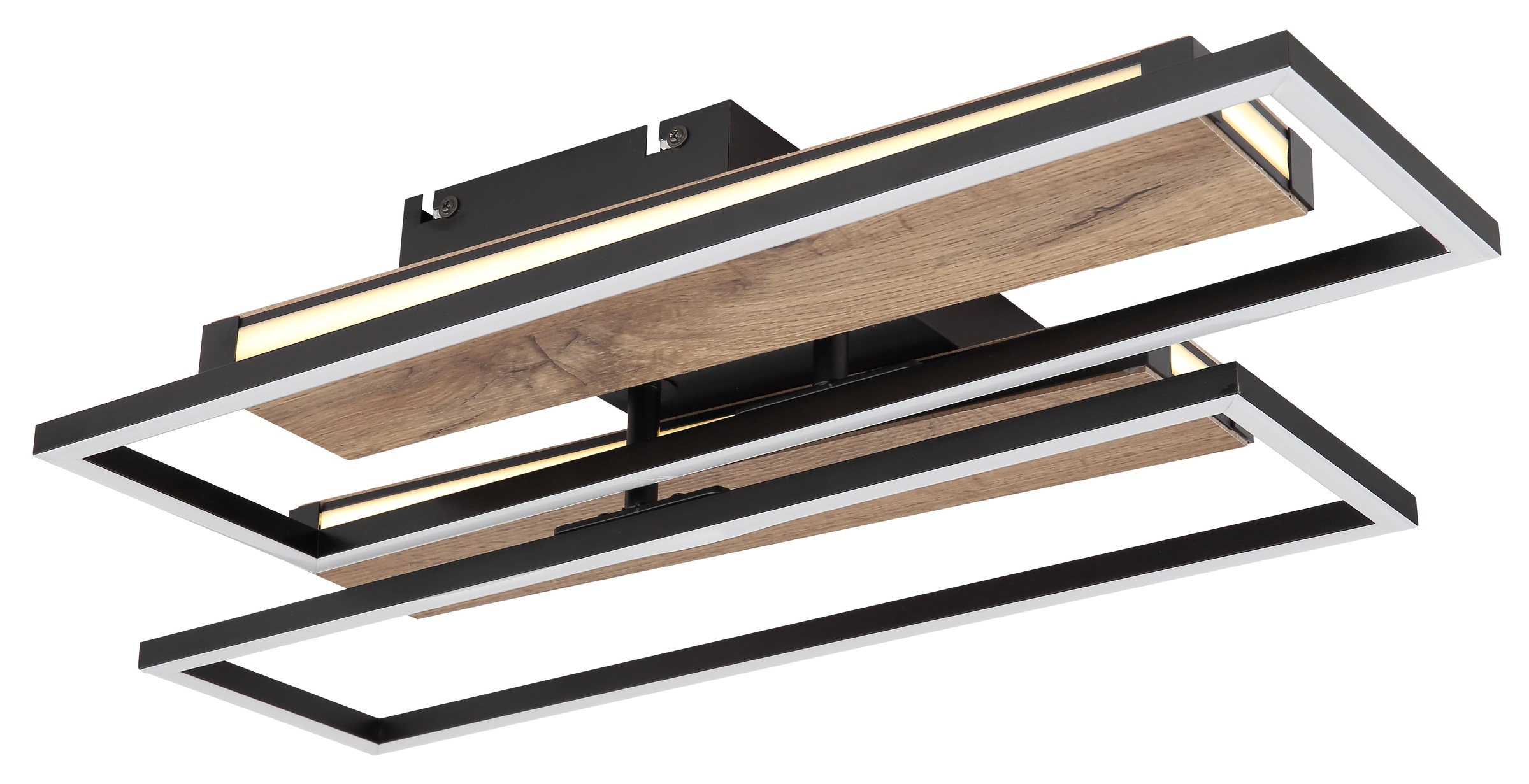 GLOBO LIGHTING LED Deckenleuchte »COLLI« LED-Modul Warmweiß Deckenlampe/Wohnzimmer/Schlafzimmer/modern/Holz