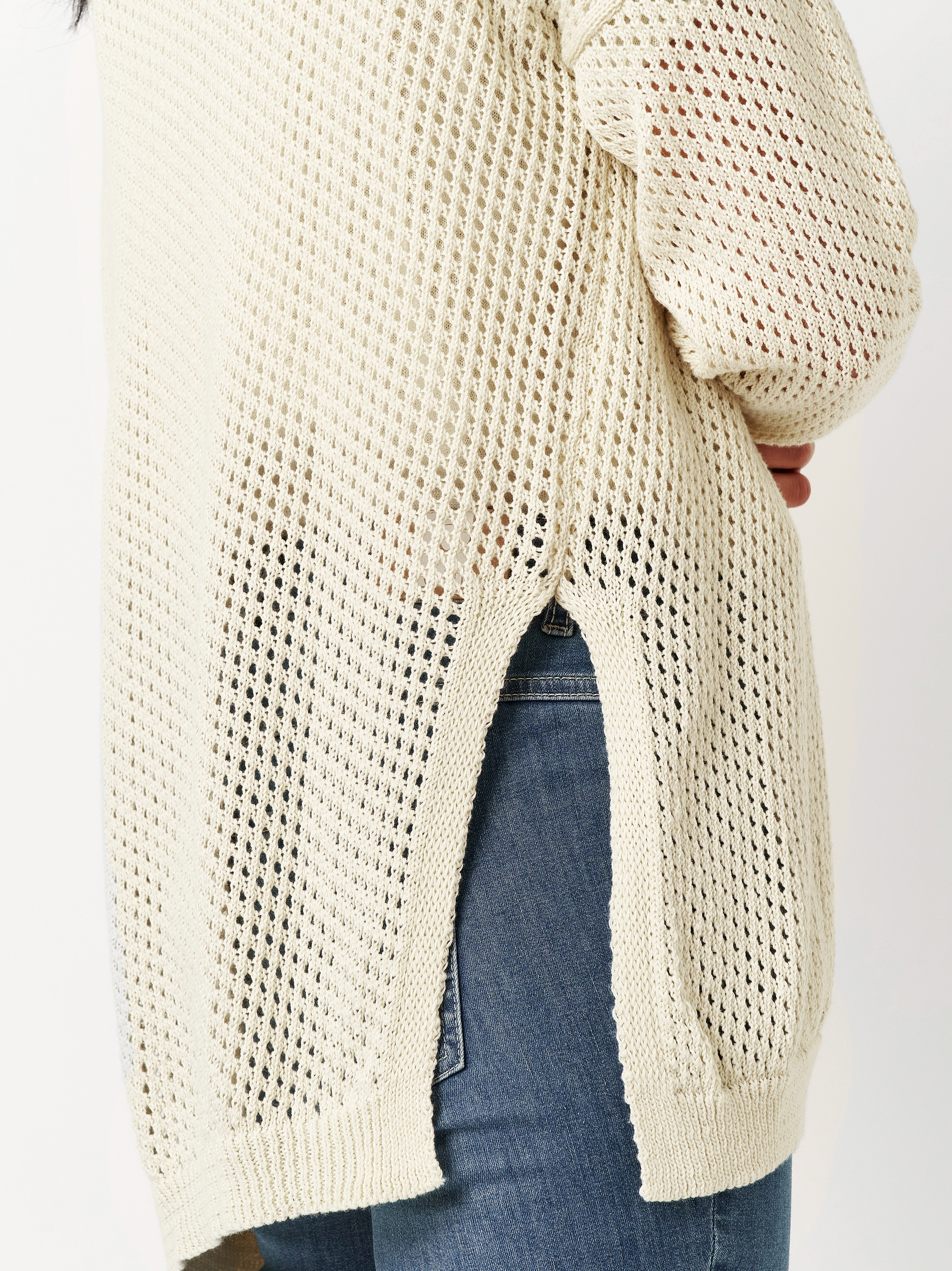 TONI Cardigan »Hilla«, in offener Form aus Lochstrick