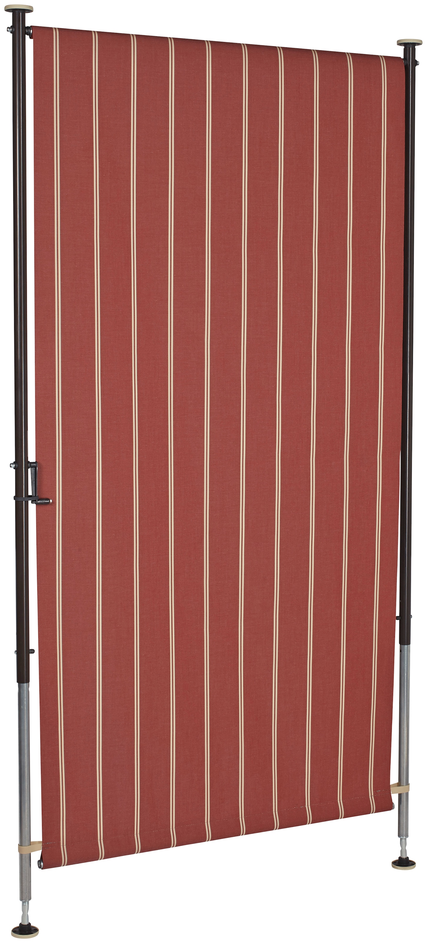 Angerer Freizeitmöbel Klemm-Senkrechtmarkise weinrot/weiß, BxH: 150x225 cm