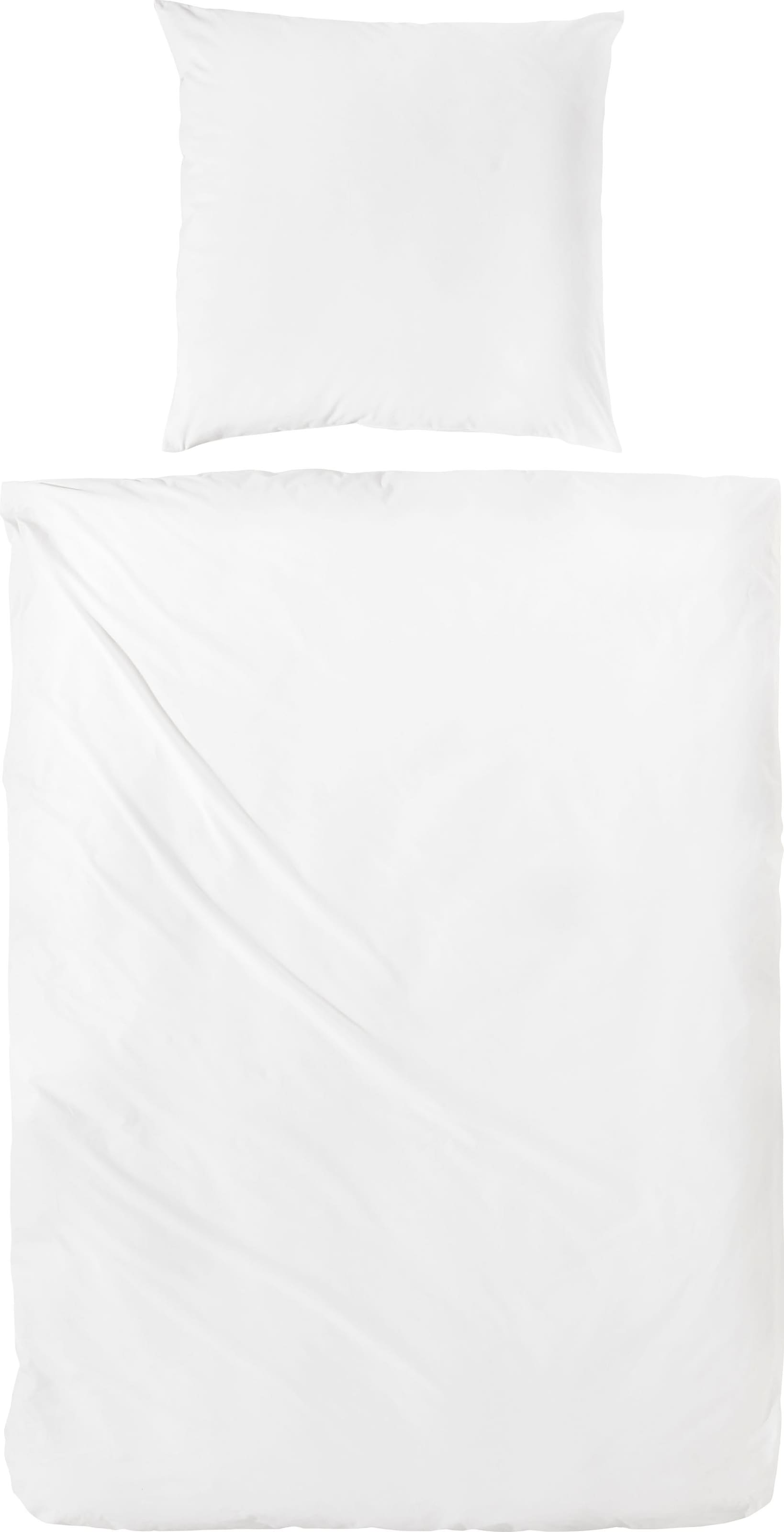 Primera Bettwäsche »Uni Luxus-Satin in Gr. 135x200, 155x220 oder 200x200 cm« 2 Stk. Bettwäsche aus Baumwolle, unifarbene Bettwäsche mit Reißverschluss