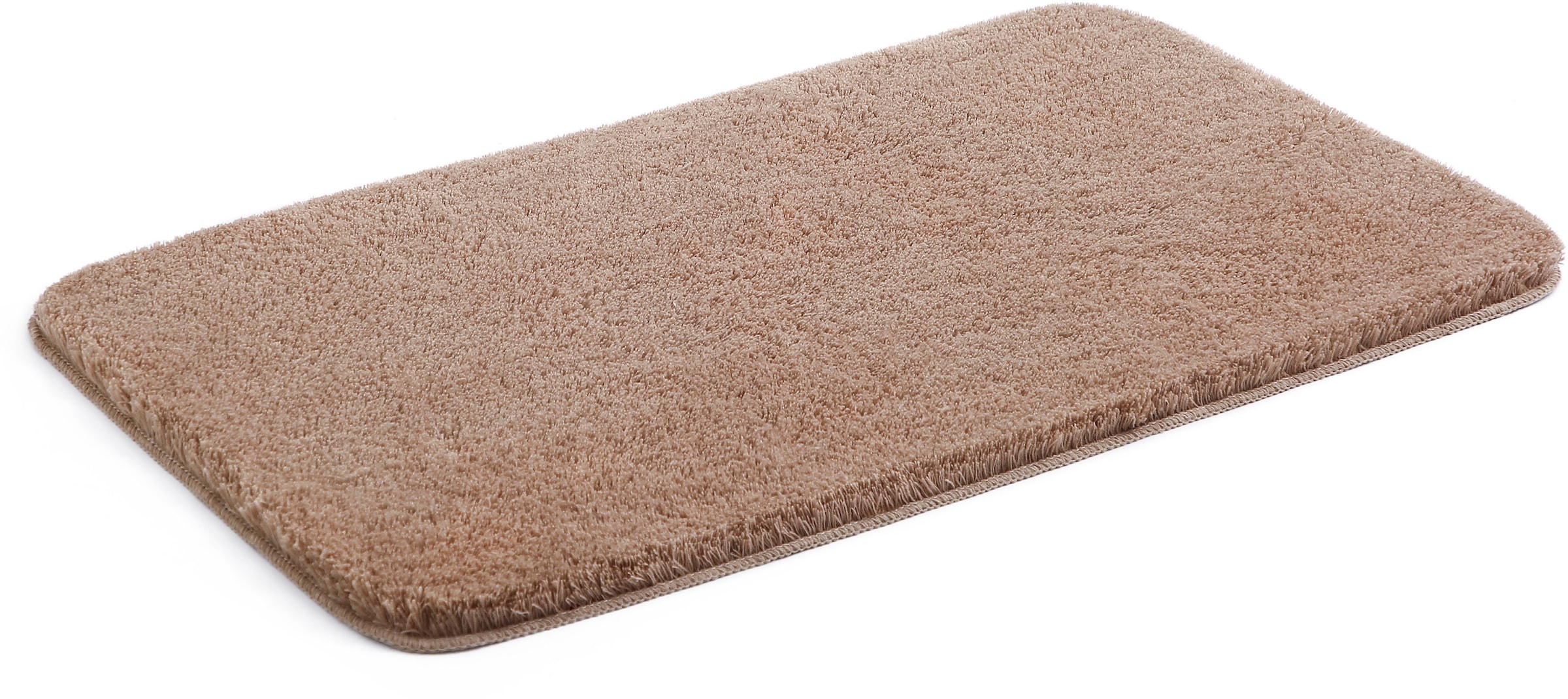 my home Badematte »Merida, Badvorleger, Badezimmer Teppich«, rutschhemmend beschichtet, fußbodenheizungsgeeignet-schnell trocknend-strapazierfähig, Badteppich, Uni Farben, rechteckig, rund & als 2-tlg. Set erhältlich