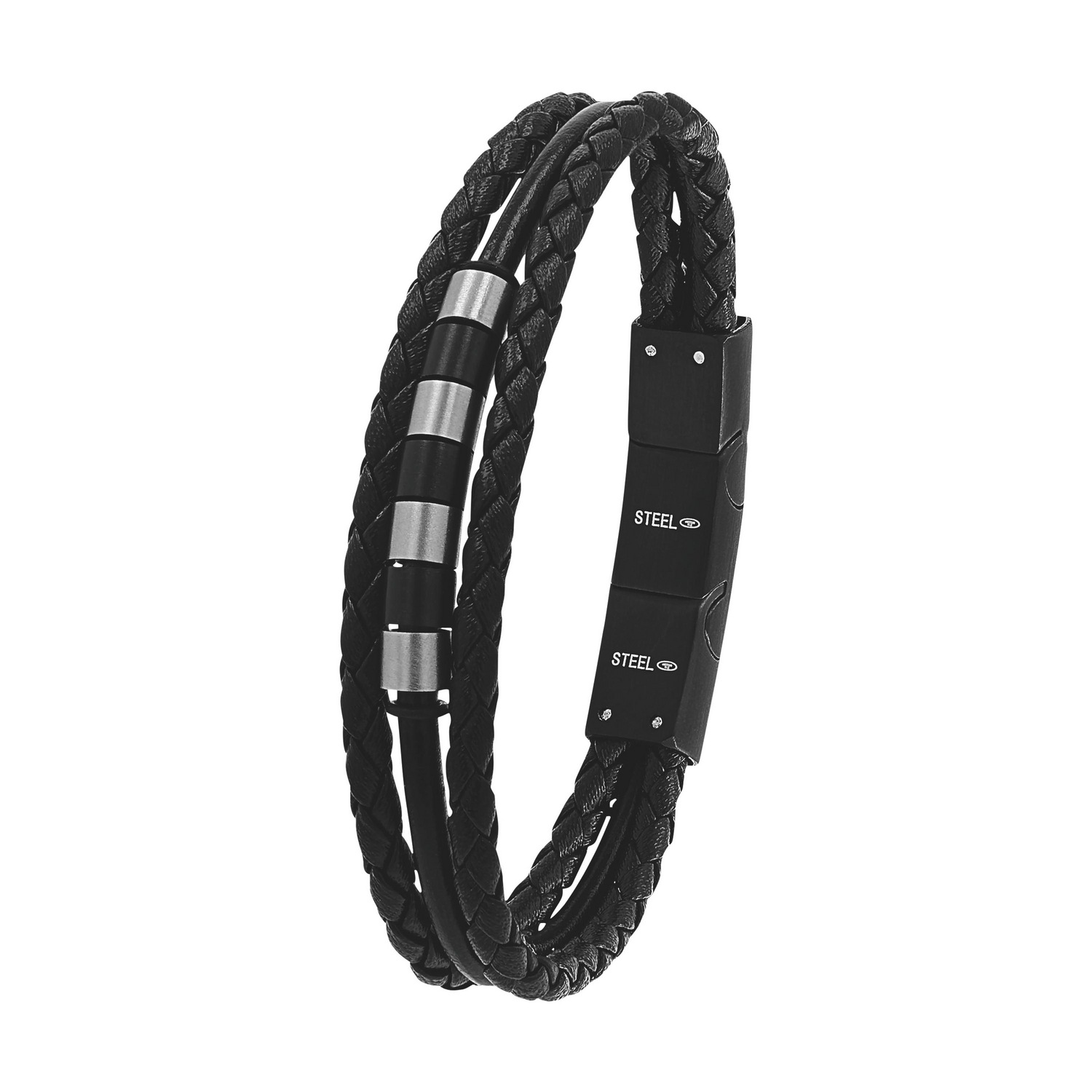 TOM TAILOR Lederarmband »Schmuck Geschenk Edelstahl Leder Kautschuk«