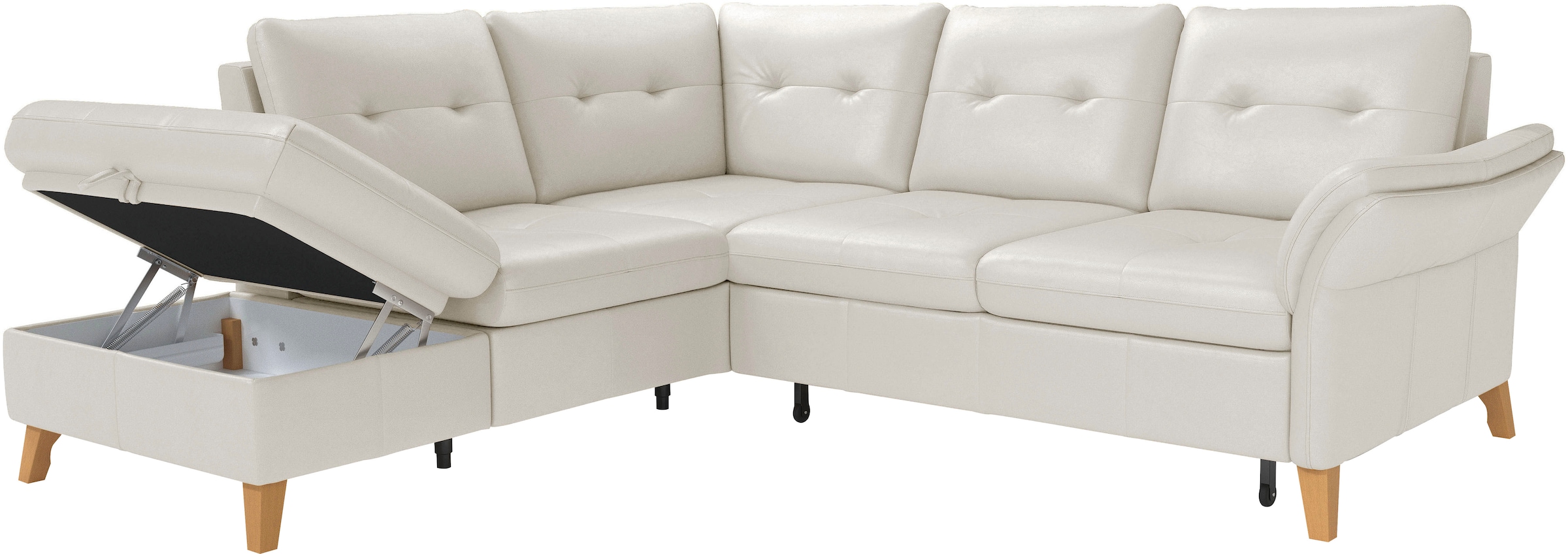 sit&more Ecksofa »Göteborg«, inkl. Sitztiefenverstellung, wahlweise mit Bettfunktion & Bettkasten