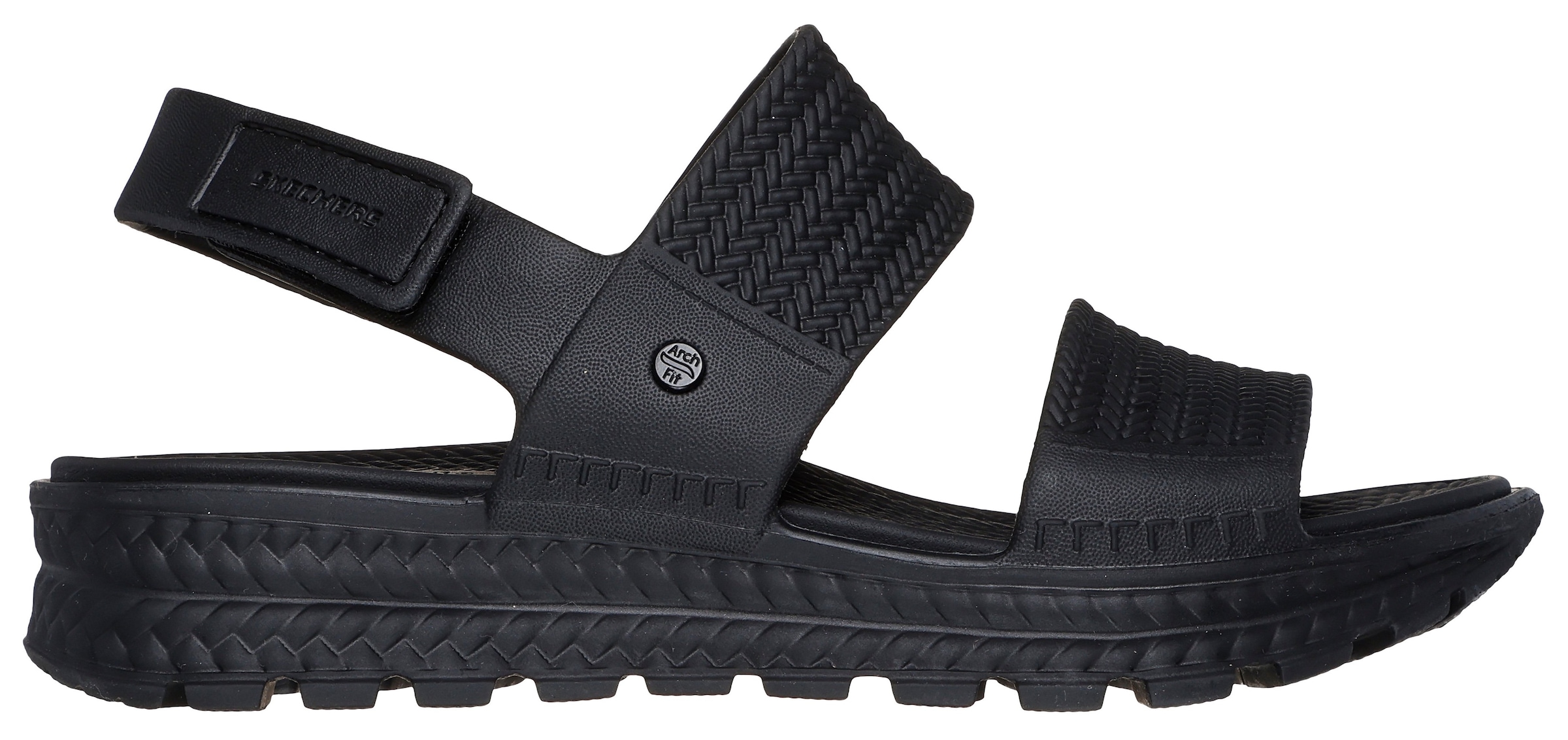 Skechers Sandale »ARCH FIT FOOTSTEPS-SUNNY DAYS«, Plateau Sandale, Sommerschuh mit Klettverschluss