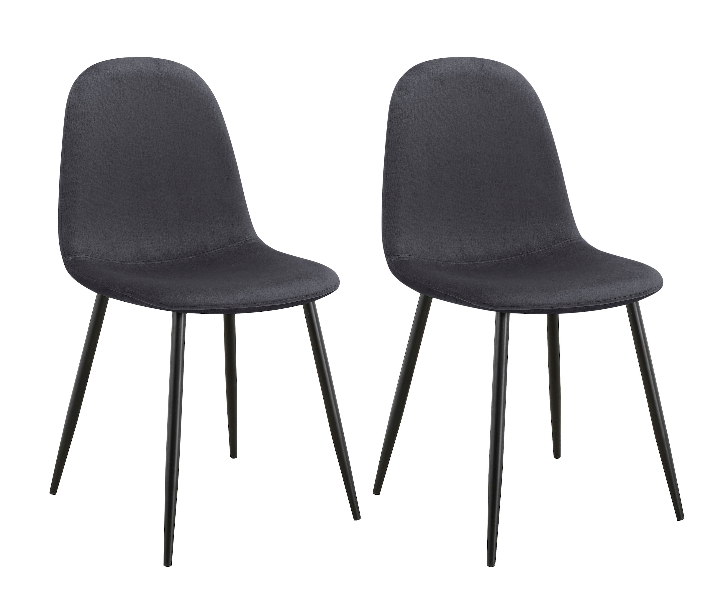 Leonique Esszimmerstuhl »Eadwine, TOPSELLER! Stuhl, Küchenstuhl, 4-Fuß Stuhl«, (Set), 1 St., Samtvelours, Polsterstuhl mit Metallgestell, im 1er. 2er und 4er Set erhältlich