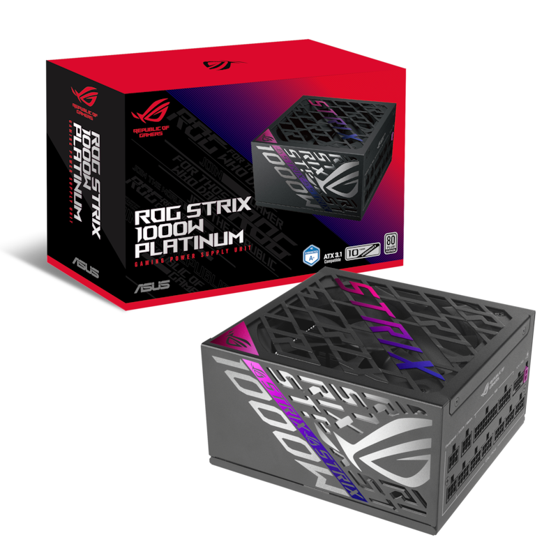 ASUS Netzteil »ROG STRIX 1000W Platinum« schwarz 80 PLUS Platin-zertifiziert: Das ROG Strix Platinum verwendet Low-ESR-Kondensatoren und...