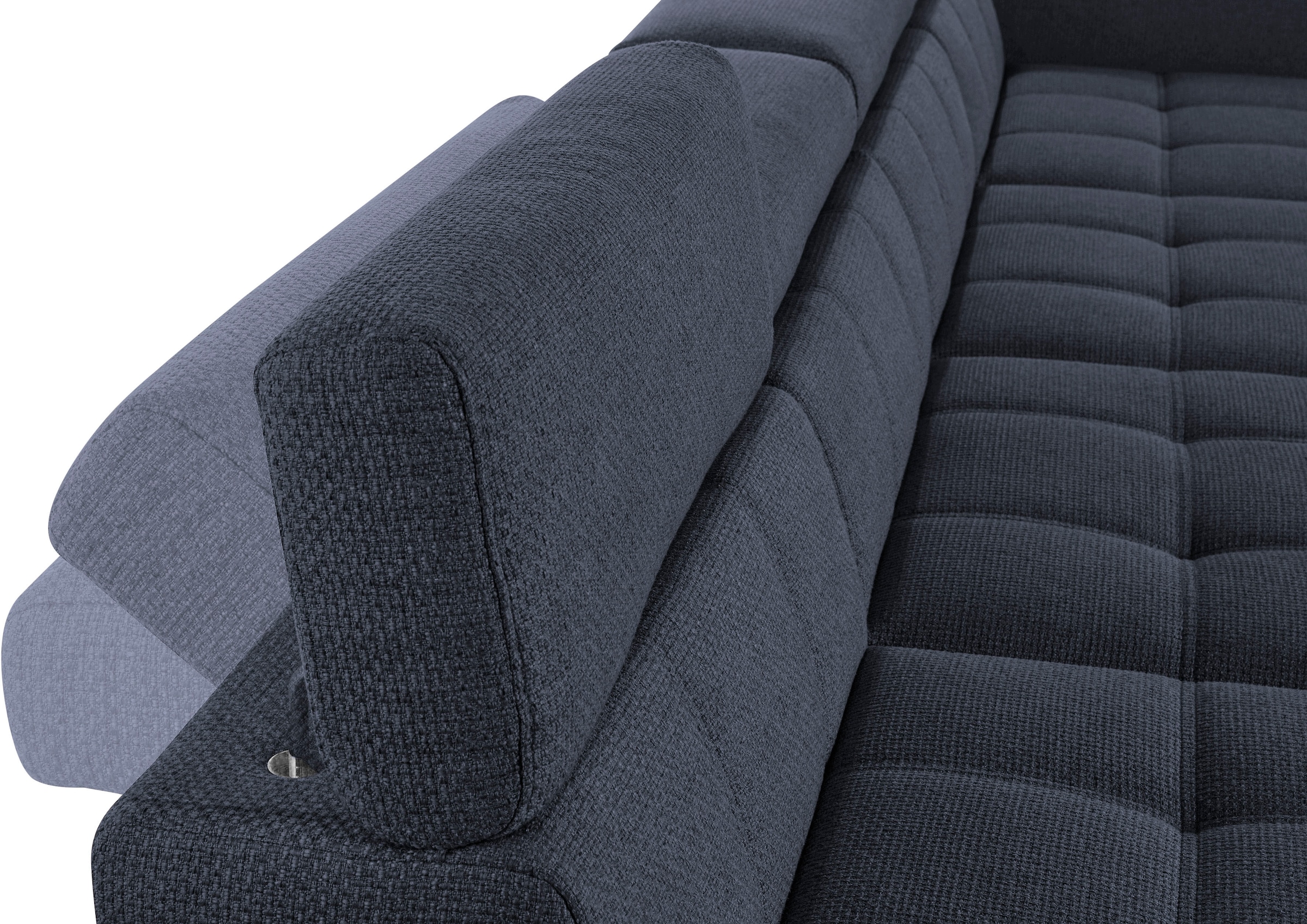 DOMO collection Wohnlandschaft »Cunelli tolle Sitznähte als Designelement, fester Sitzkomfort, U-Form«, wahlweise mit Kopfteilverstellung, bodenfrei