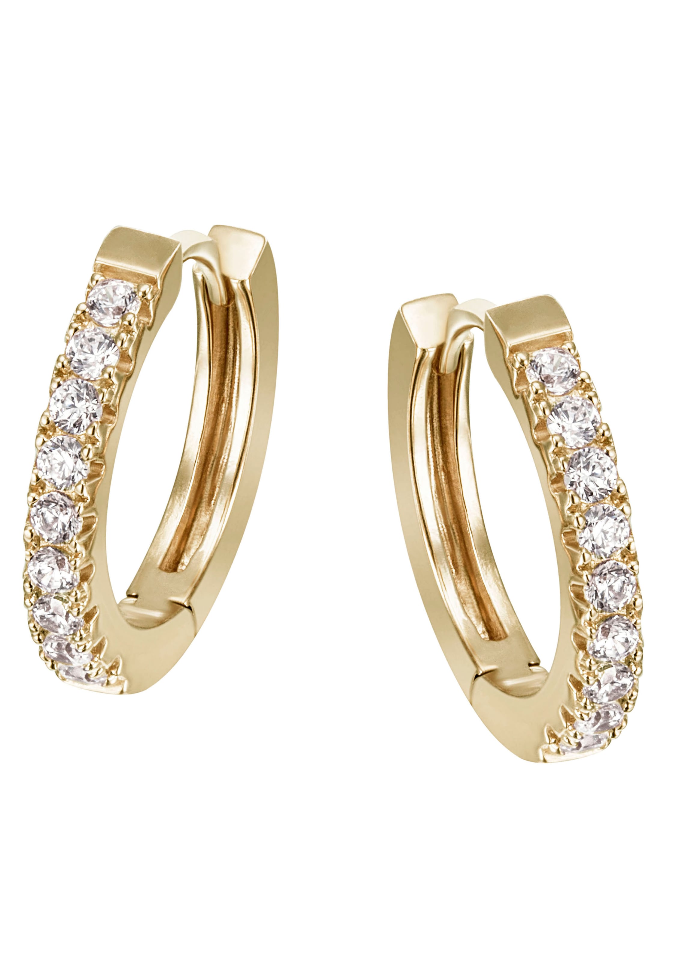 Firetti Paar Creolen »Schmuck Geschenk Silber 925 Ohrschmuck glitzernd«, mit Zirkonia (synth.)