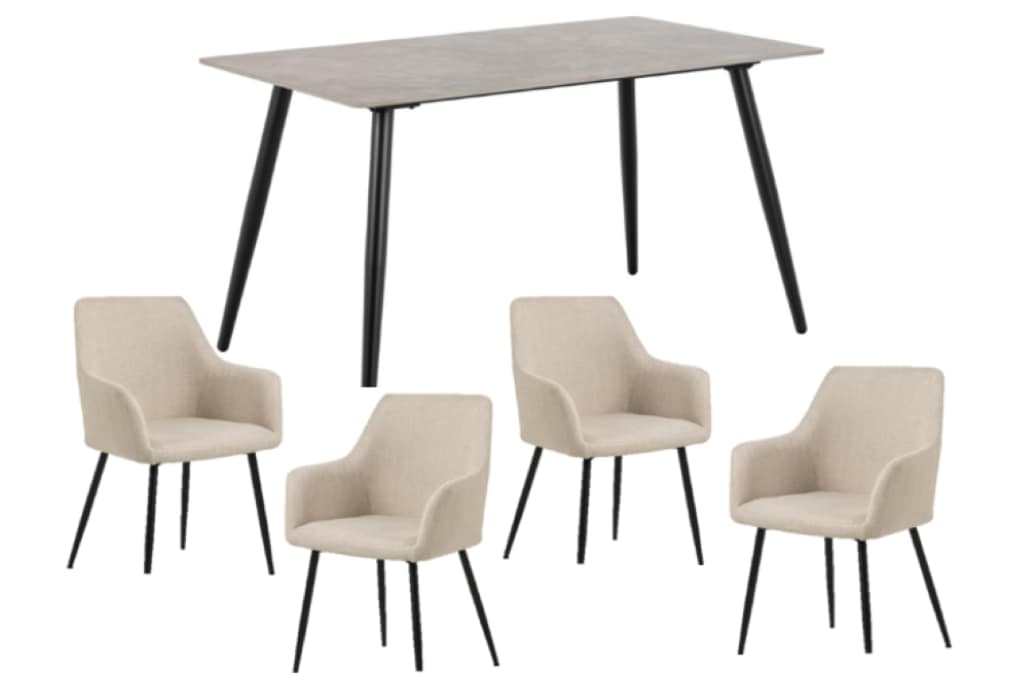 ACTONA GROUP Esszimmer-Set »Essgruppe, Speisetisch mit Stühlen«, (Komplett- günstig online kaufen