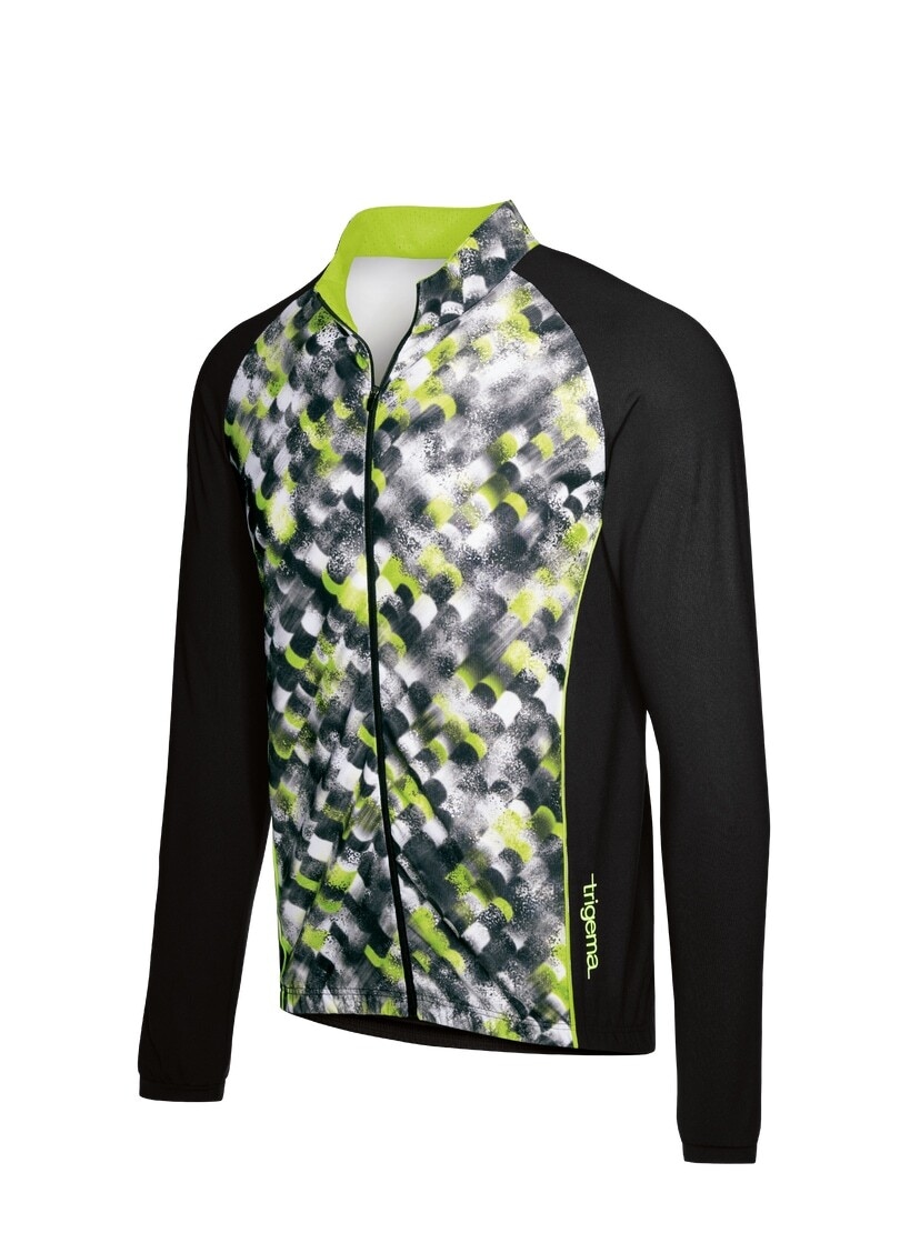 Trigema Trainingsjacke »TRIGEMA Fahrradjacke mit praktischer Rückentasche«, (1 St.)