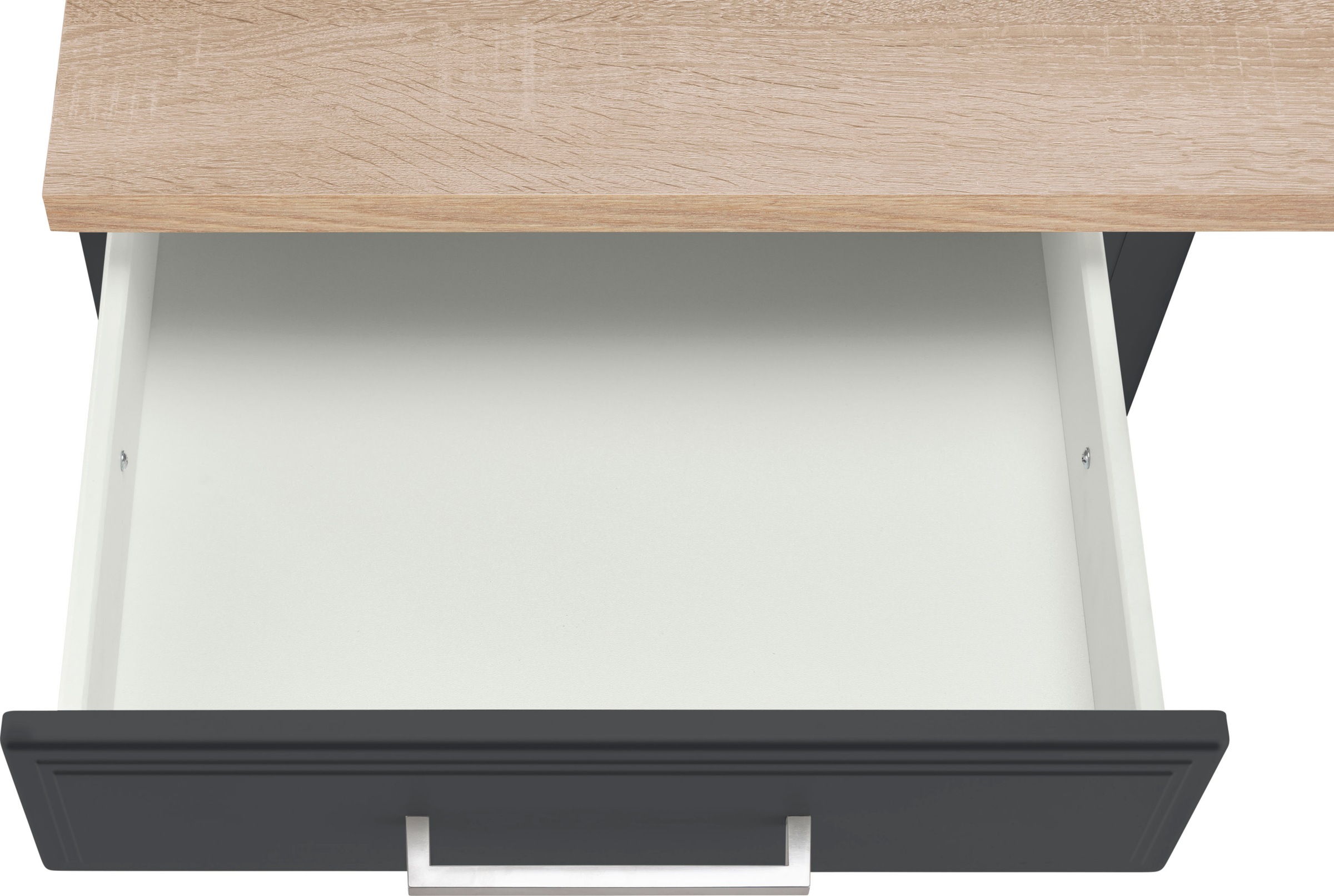 HELD MÖBEL Küchenzeile »Stockholm«, Breite 210 cm, mit hochwertigen MDF Fronten im Landhaus-Stil
