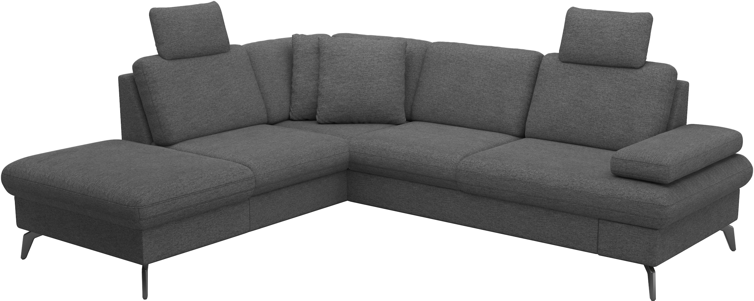 sit&more Ecksofa »Morris Jubi L-Form«, inkl. Armteilfunktion und 1 Zierkissen, wahlweise mit Bettfunktion