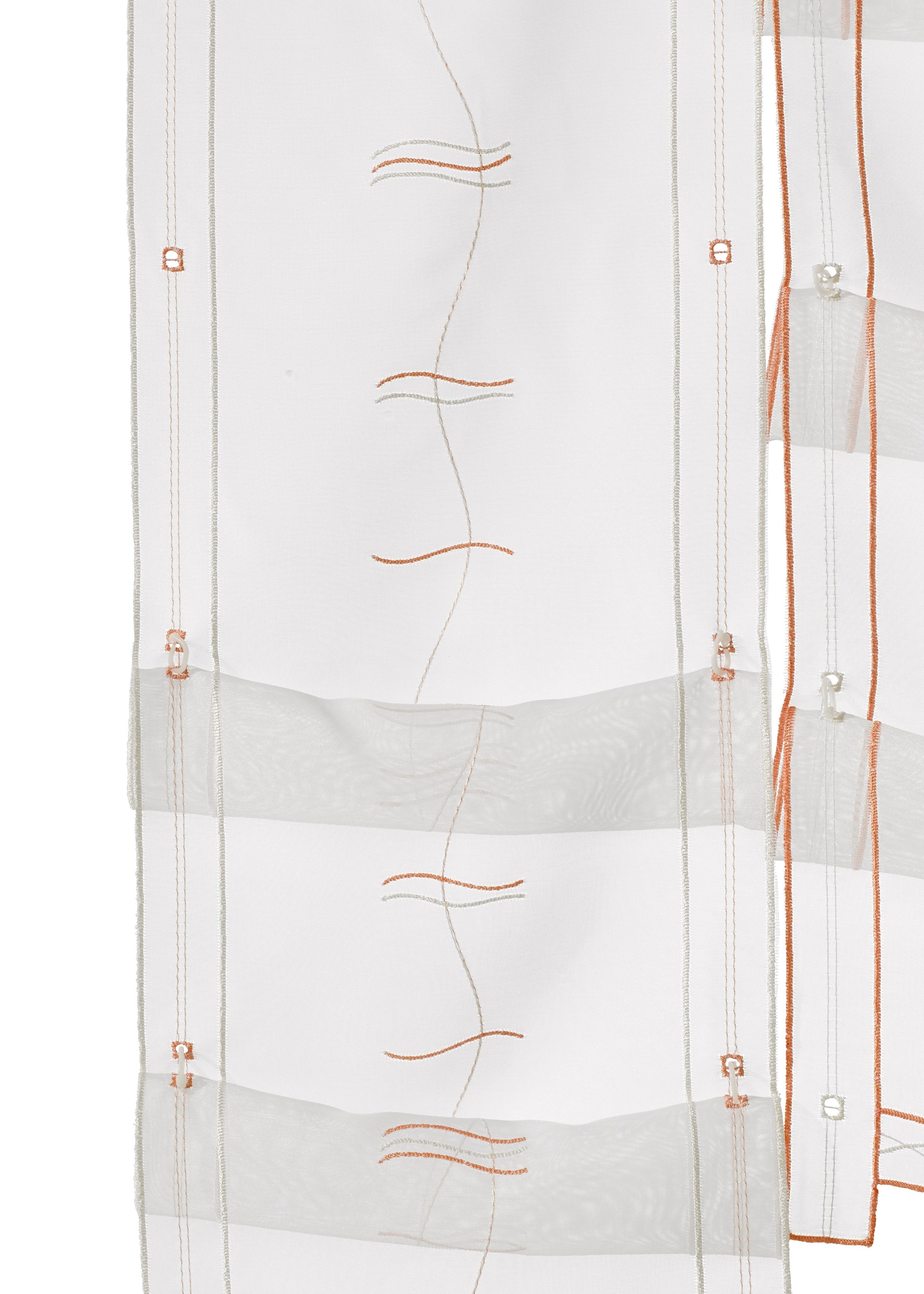 Weckbrodt Scheibengardine »Selina«, (1 St.), Hochraff, Gardine, Voile, echte Stickerei, transparent, Store