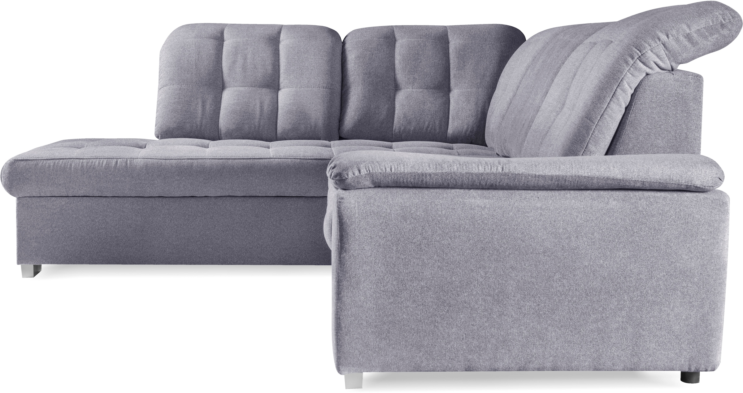 WERK2 Ecksofa »Brindisi, Multifunktion, bequem & komfortabel, Breite 263cm, L-Form«, mit verstellbaren Kopfteilen, Bettfunktion & Bettkasten