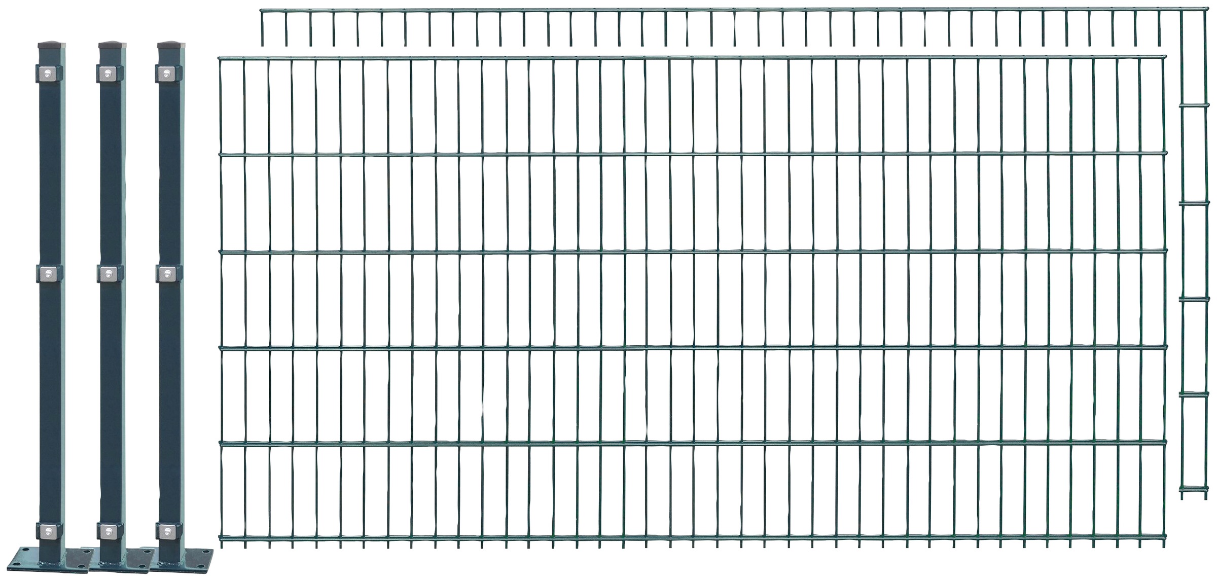 Arvotec Doppelstabmattenzaun »20 - 1353«, (Set), 109 cm hoch, 2 Matten für 4 m, 3 Pfosten kaufen
