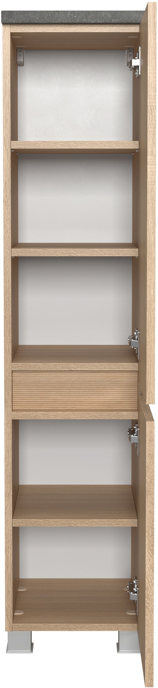 welltime Badmöbel-Set »Set 90 cm breit, Badmöbel mit LED-Beleuchtung«, Held Möbel, 3tlg. Unterbecken-Set, Eixo