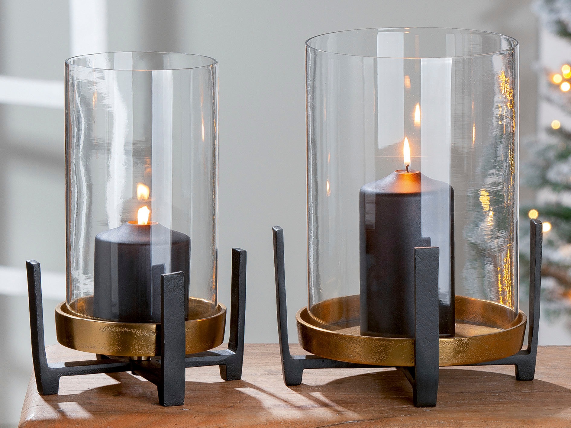 GILDE Windlicht »Nuro«, (1 St.), aus Aluminium, mit Glaseinsatz günstig online kaufen