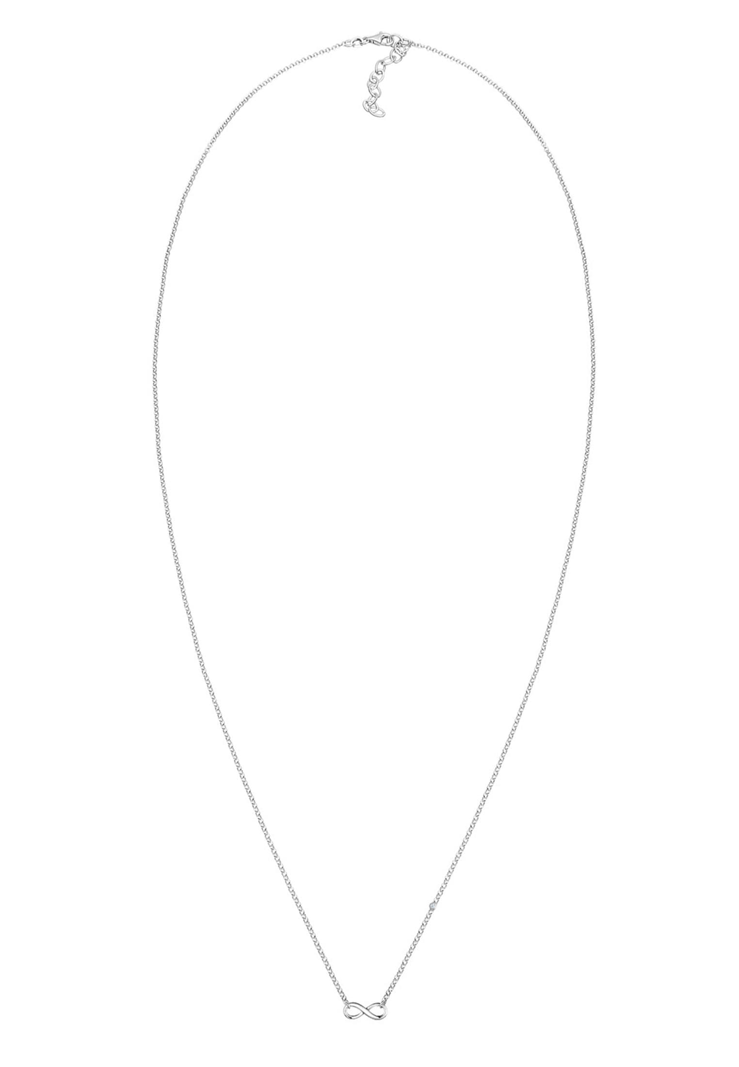 Elli DIAMONDS Collierkettchen »Infinity Diamant Brillantschliff (0.015 ct) 925 Sterling Silber«