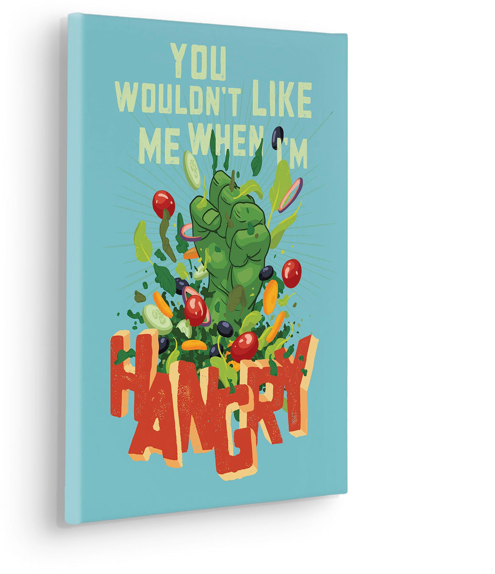 Komar Leinwandbild »Marvel Hangry - Größe 30 x 40 cm«, Disney, (1 St., 30 x 40 cm (Breite x Höhe), Keilrahmenbild mit Echtholzrahmen, Kinderzimmer