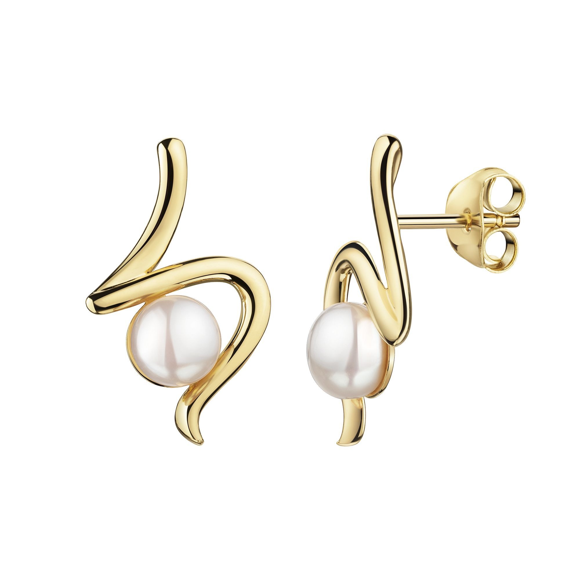 CELESTA Paar Ohrstecker »925 Sterling Silber vergoldet Perle«