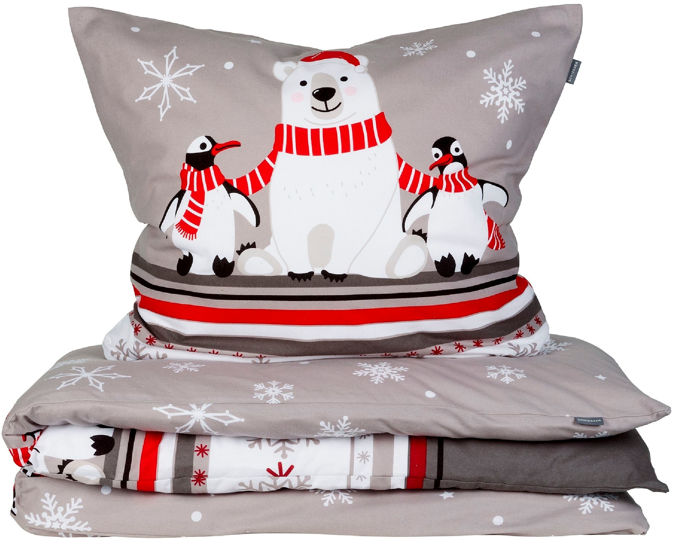 Schiesser Bettwäsche »Dida aus weicher Baumwolle mit coolem Winterprint«, MADE IN GREEN by OEKO-TEX®-zertifiziert