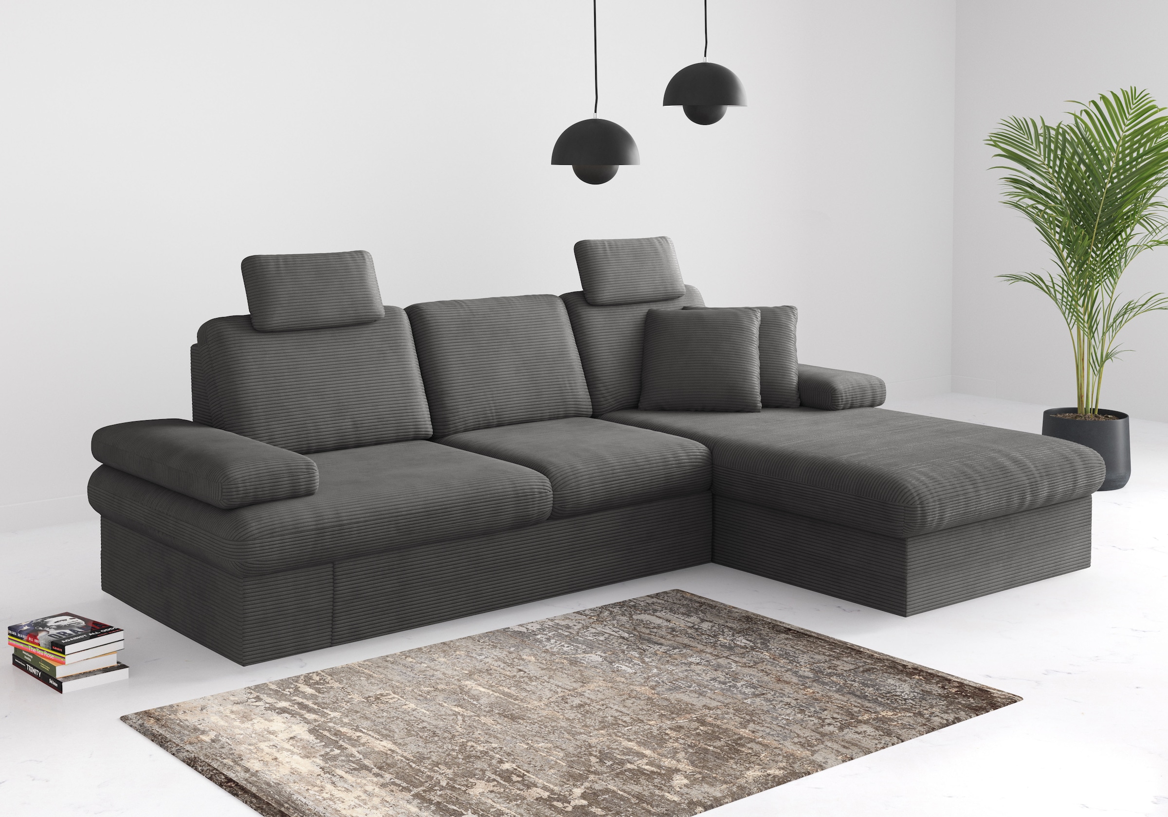sit&more Ecksofa »Moreno«, mit Armteilverstellung,wahlweise mit Bettfunktio günstig online kaufen