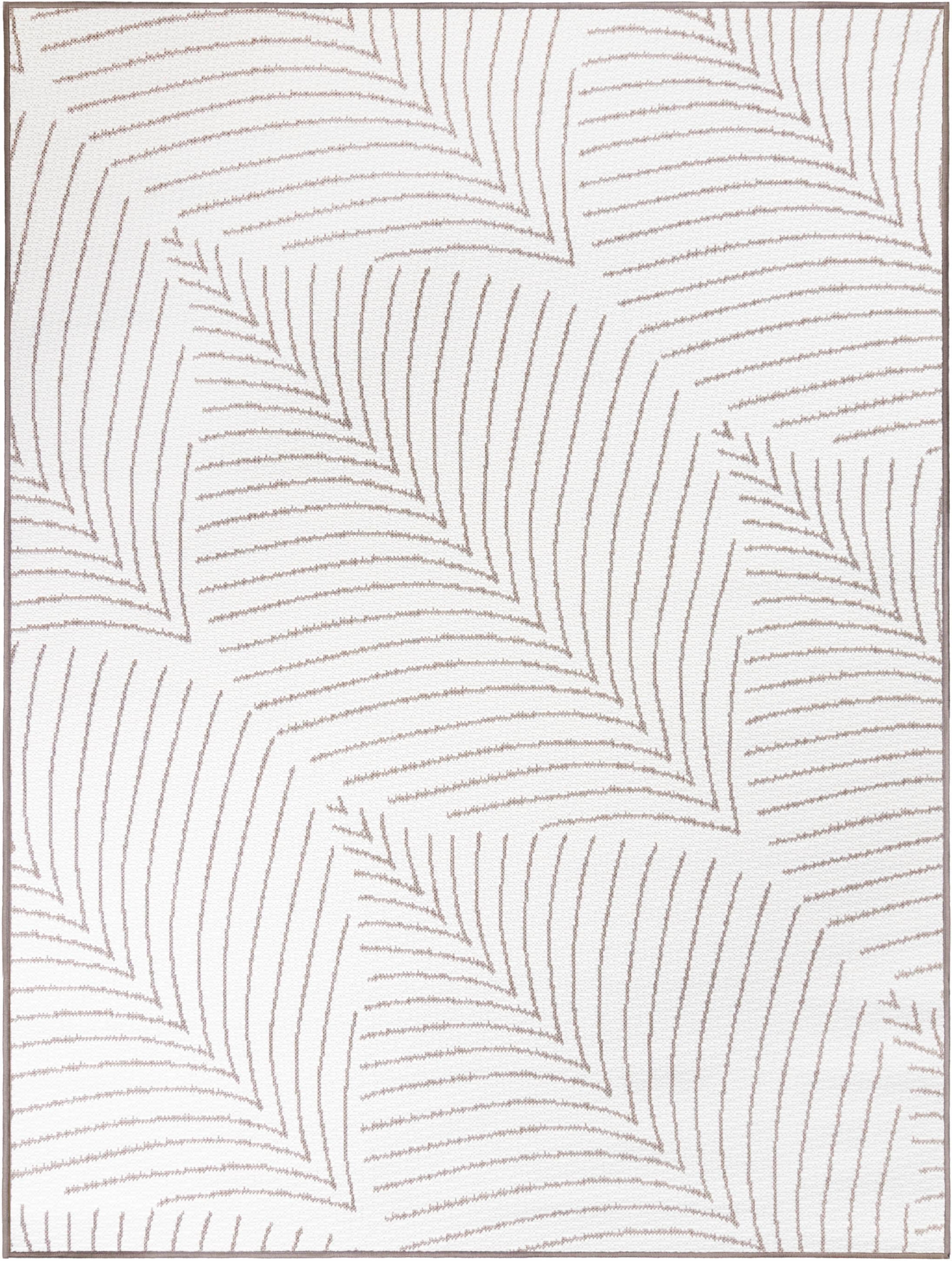 Primaflor-Ideen in Textil Outdoorteppich »REVERSO Leaves, grau, Wende-Teppich« rechteckig 5 mm Höhe Motiv Blätter, In- und Outdoor geeignet, ideal für Balkon und Terrasse