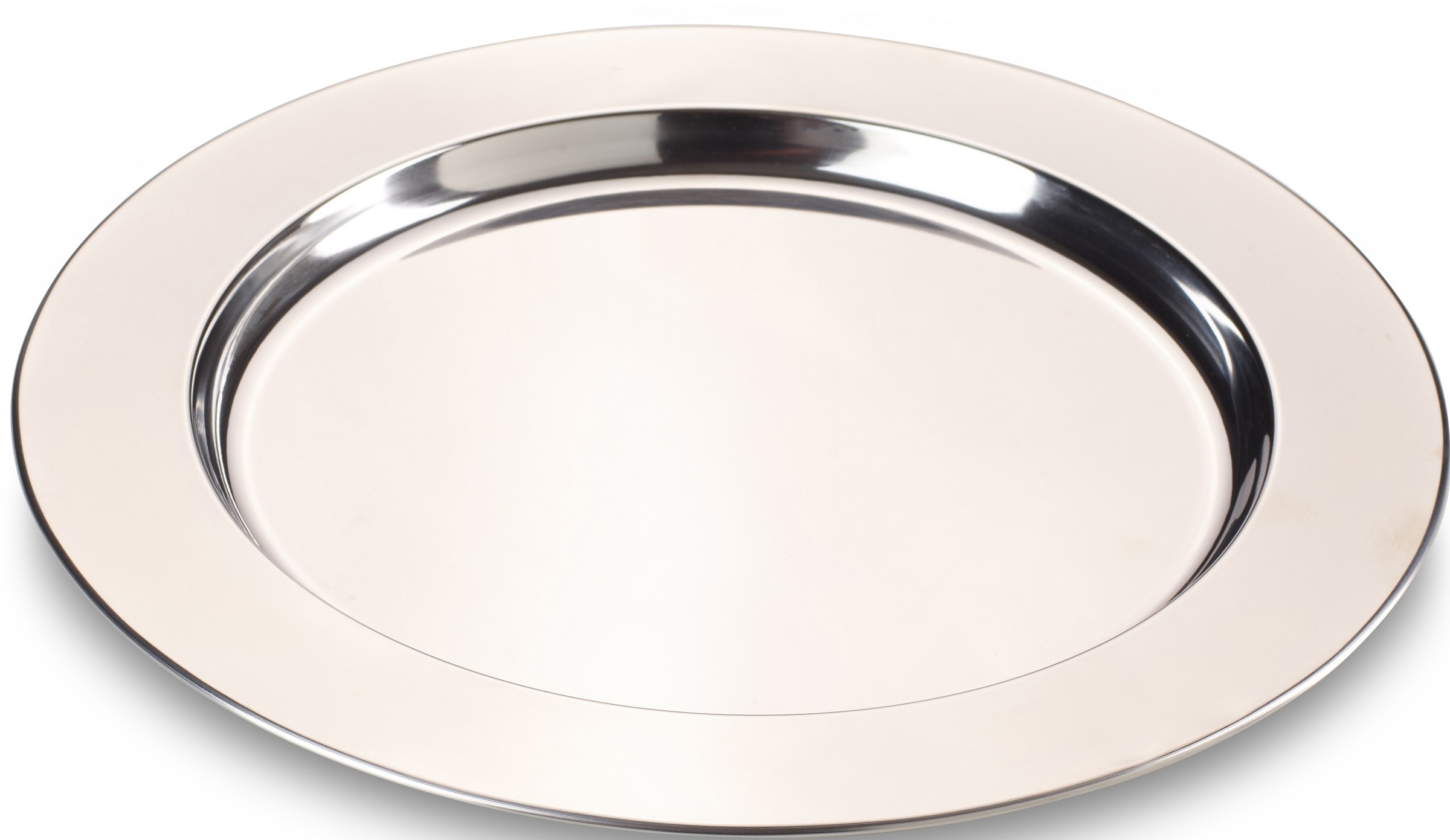 ECHTWERK Platzteller »Shiny« Servierteller Set aus hochwertigem Edelstahl, Dekoteller, Ø 33,2 cm