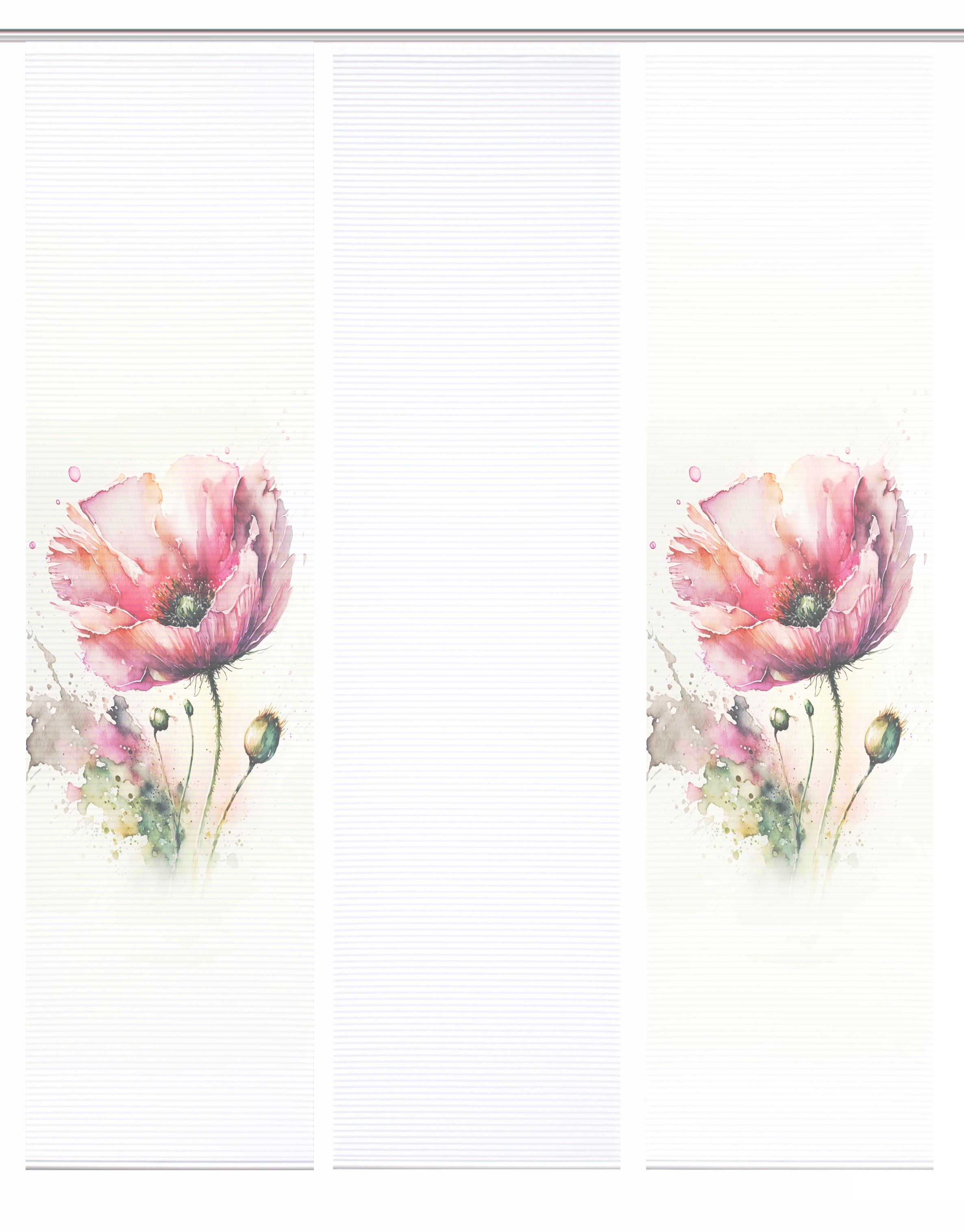 HOME in green Schiebegardine »MELIORA« Paneelwagen 3 Stk. tlg. Bambusoptik, SET, recycelt, Digitaldruck