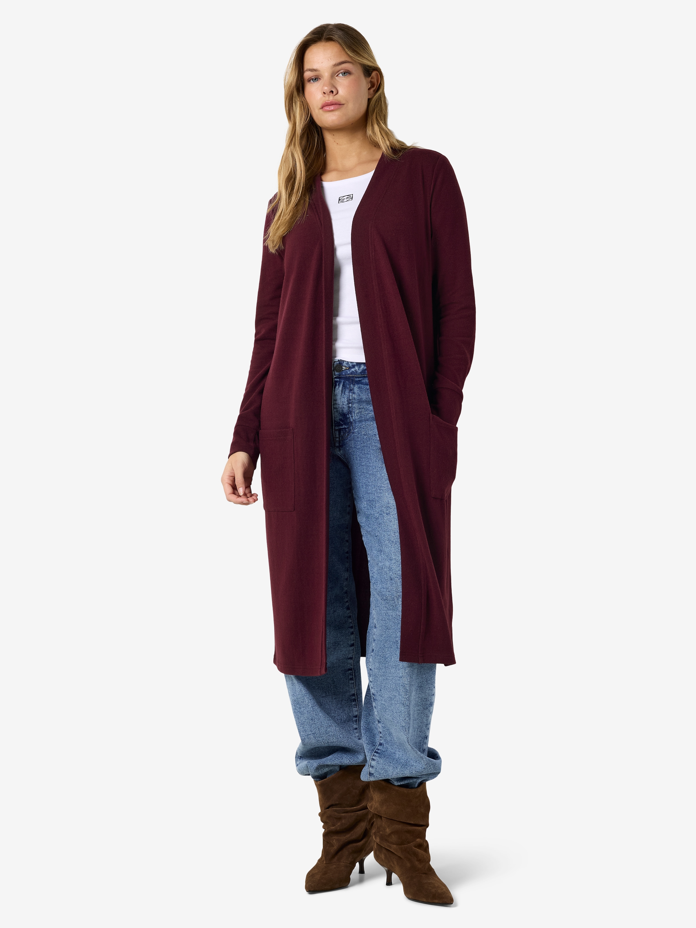 Noisy may Strickjacke »NMCITY L/S LONG CARDIGAN NOOS« Kunstfaser