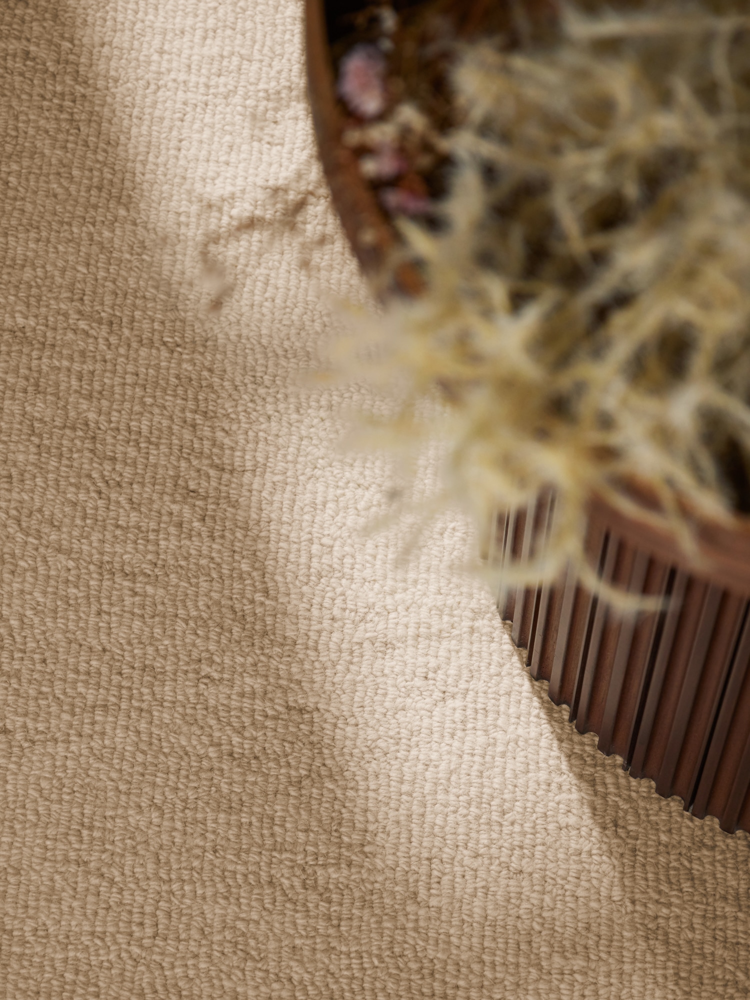 ELLE DECORATION Wollteppich »Knots« rund 13 mm Höhe Handtuft, Wolle, Rund, Feines Bouclé, Wohnzimmer, Schlafzimmer, Natur