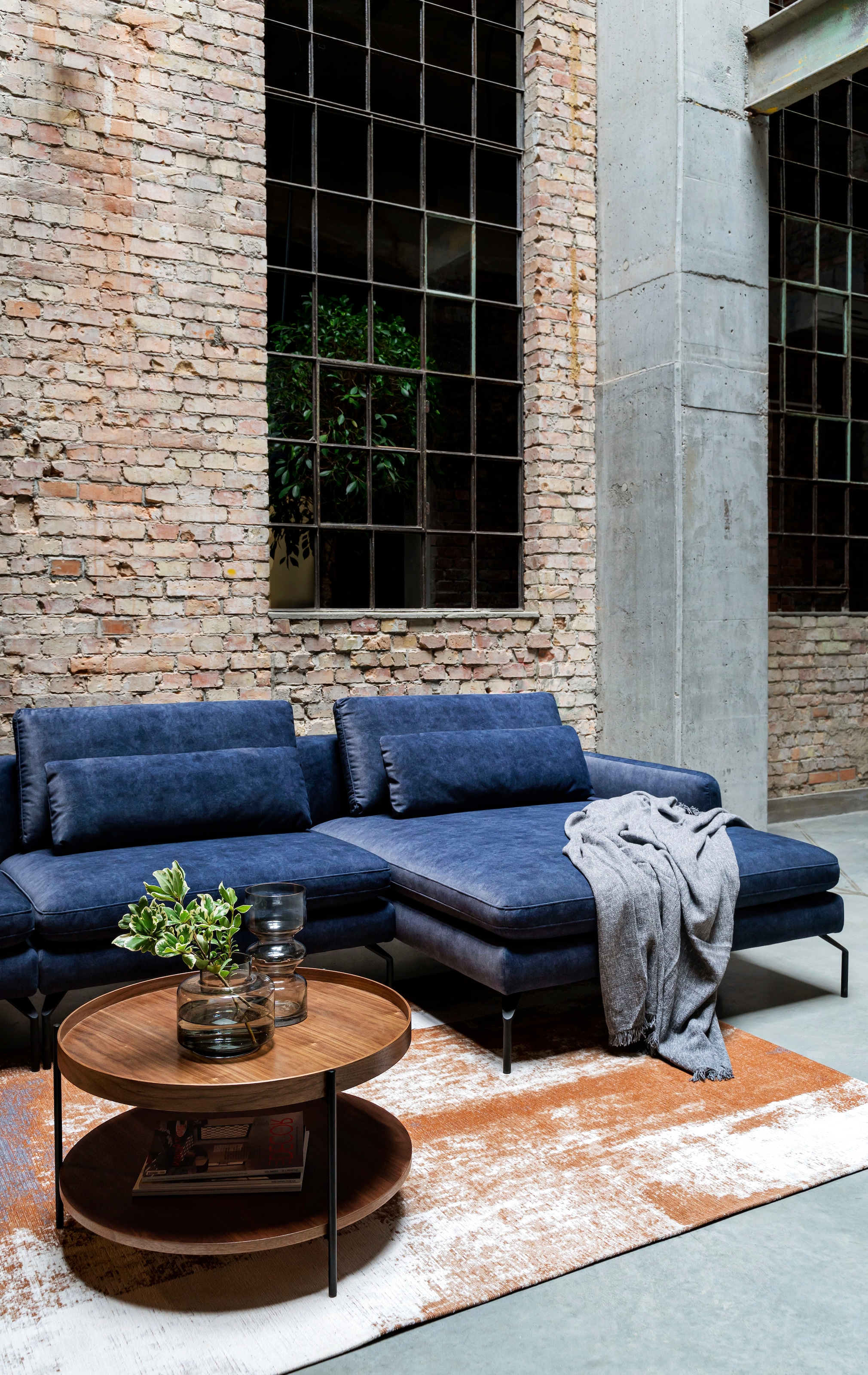 exxpo - sofa fashion Ecksofa »Komfortsofa Look, moderner Webvelours Bezug, extrabreite Sitzflächen«, komfortabler Sitz, L-Form, Breite 329cm, hoher Designfuß, OTTOs Choice