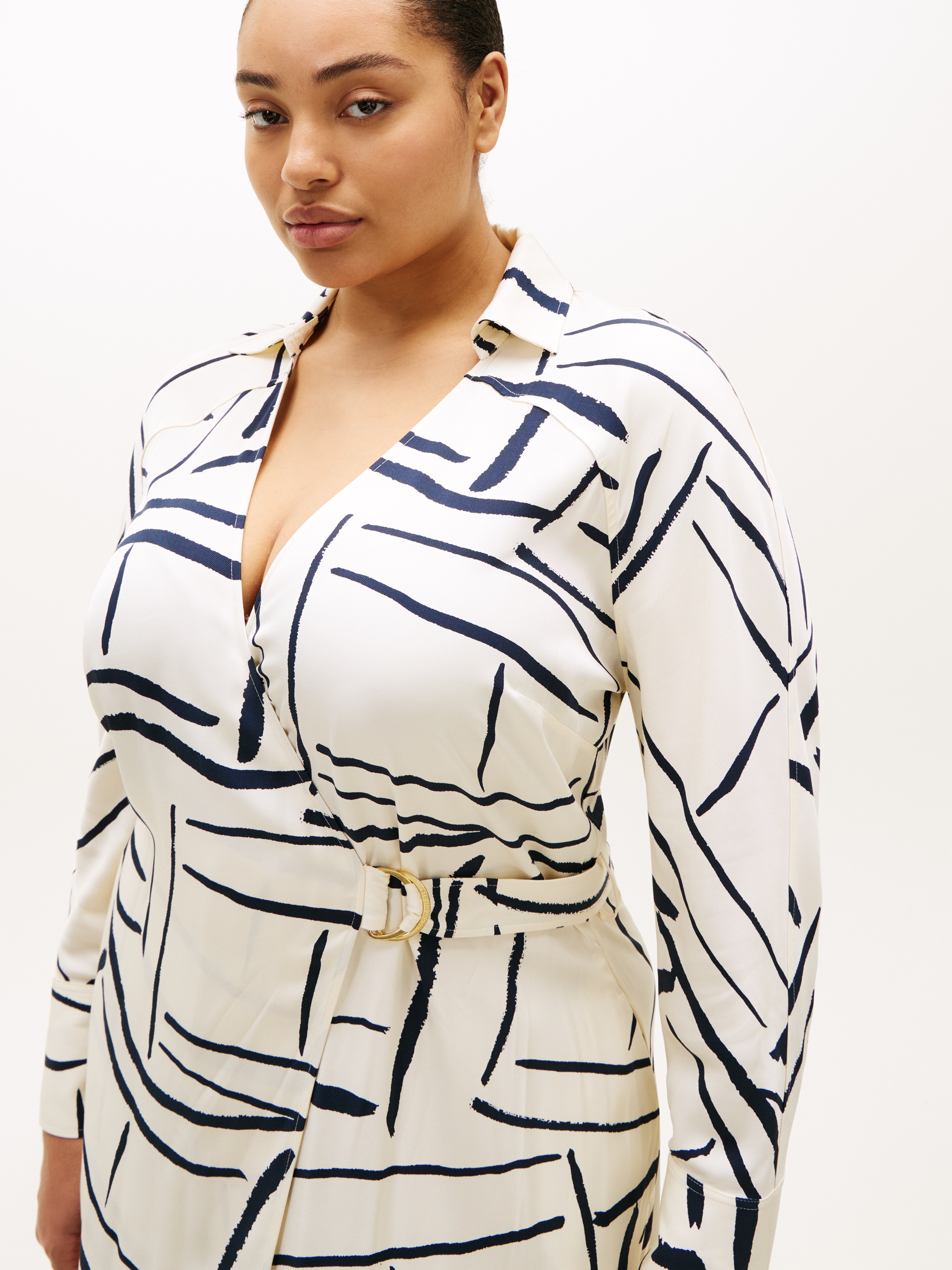 Tommy Hilfiger Curve Shirtkleid »CRV VIS TWILL MIDI SHIRT DRS LS« in großen Größen