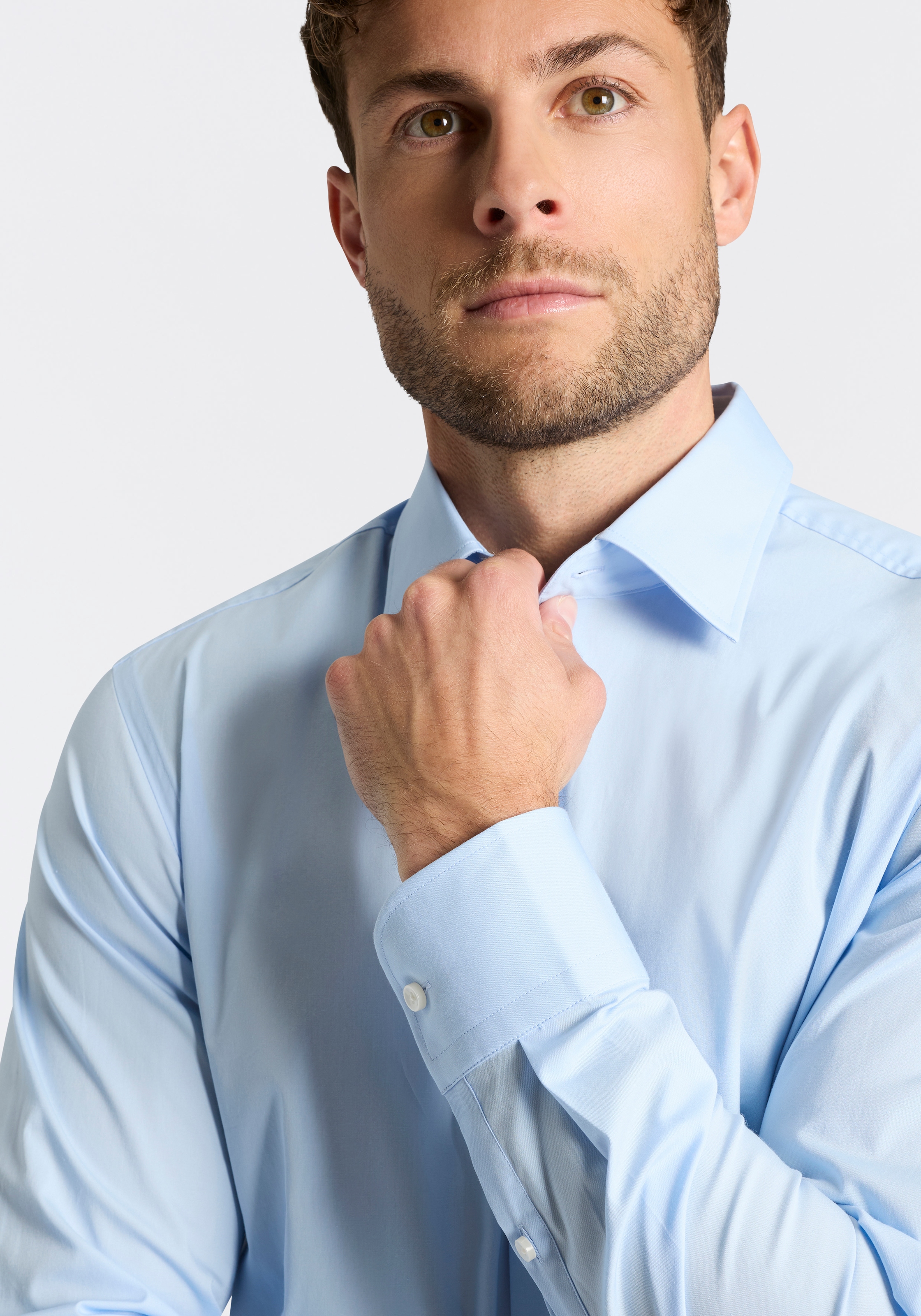 BOSS Businesshemd »Hank« Kentkragen, Slim-Fit, bügelleichte Qualität