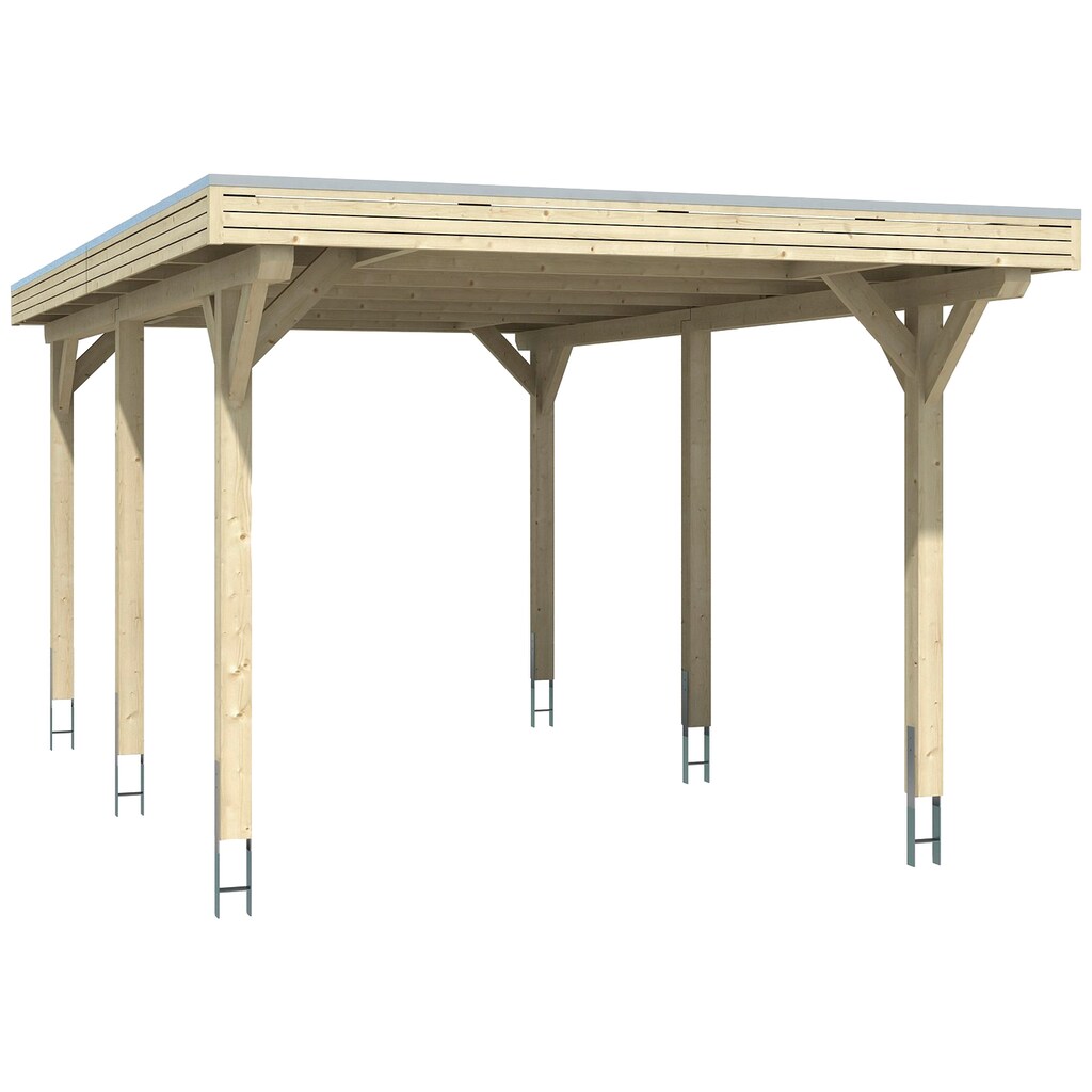 Skanholz Einzelcarport »Spessart«, Leimholz-Nordisches Fichtenholz, 291 cm, natur