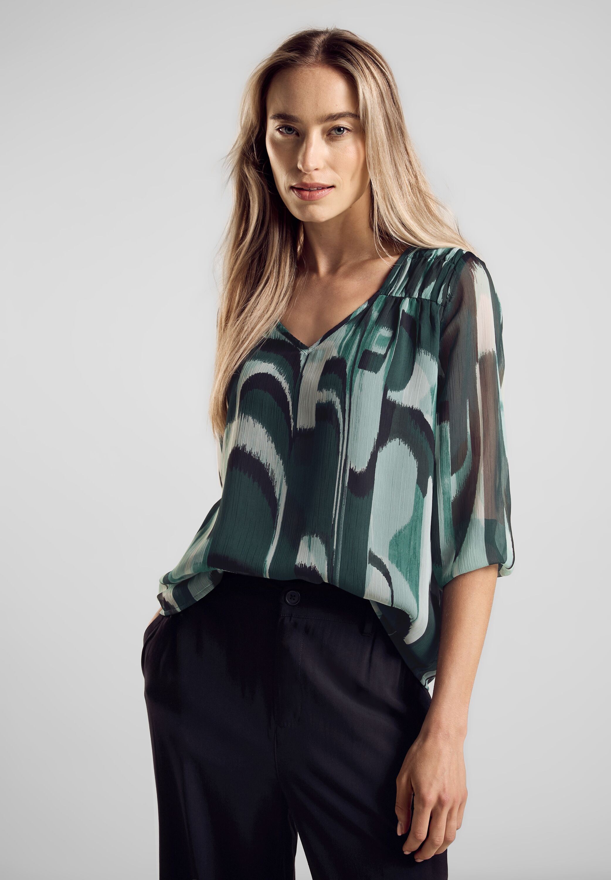 STREET ONE Chiffonbluse, mit All-Over Print