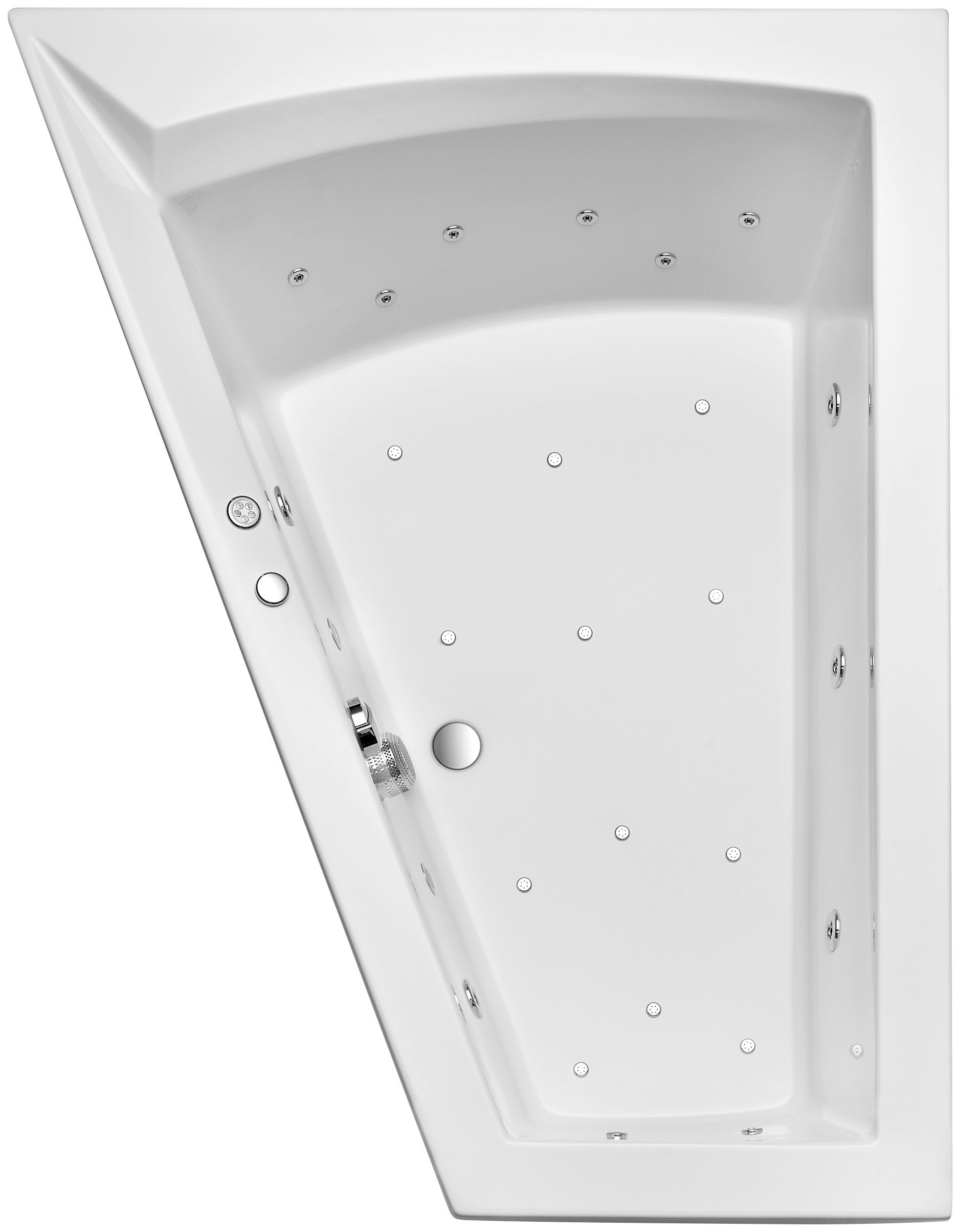 OTTOFOND Whirlpool-Badewanne »Galia II Mod. B« 175x135 cm weiß