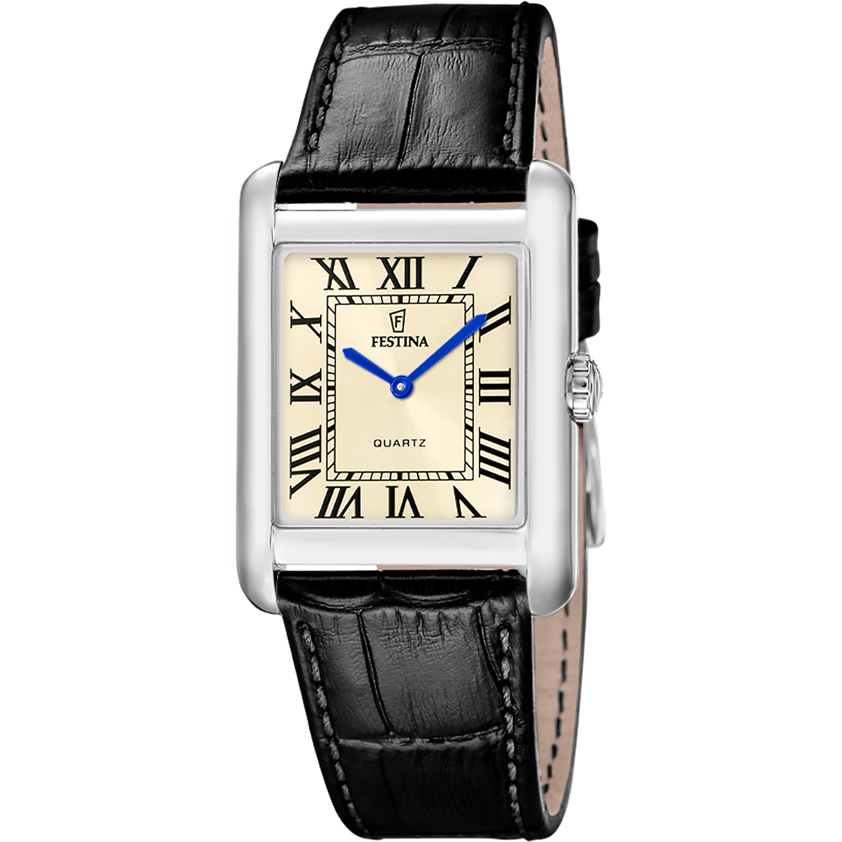 Festina Quarzuhr »On the Square« Armbanduhr, Damenuhr, Herrenuhr, Lederarmband, analog