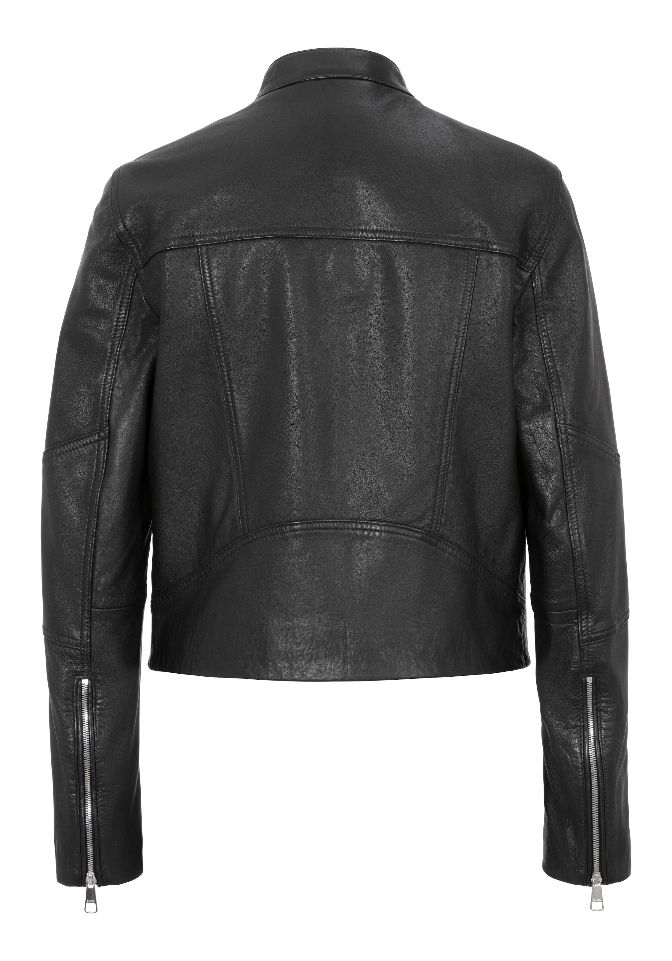 BOSS ORANGE Lederjacke »Saleste Premium Damenmode«, mit Stehkragen