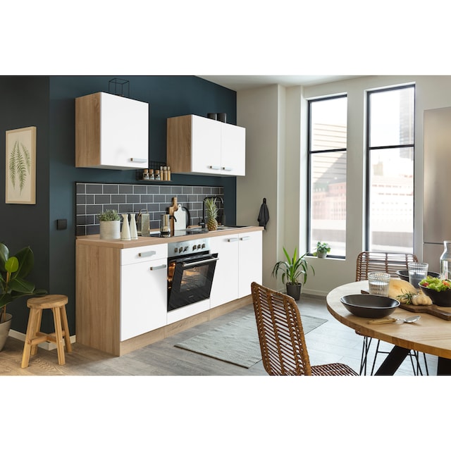 OPTIFIT Küchenzeile »Leer«, Breite 210 cm, mit Hanseatic-E-Geräten online  kaufen