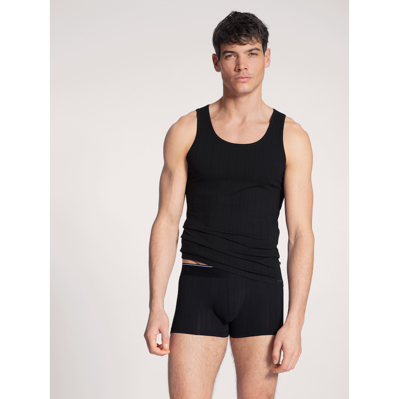 CALIDA Muskelshirt »Pure & Style« Rundhals-Ausschnitt, Single Jersey, Baumwollmix, elastisch schwarz S (46/48) S (46/48) Achselshirt von CALIDA