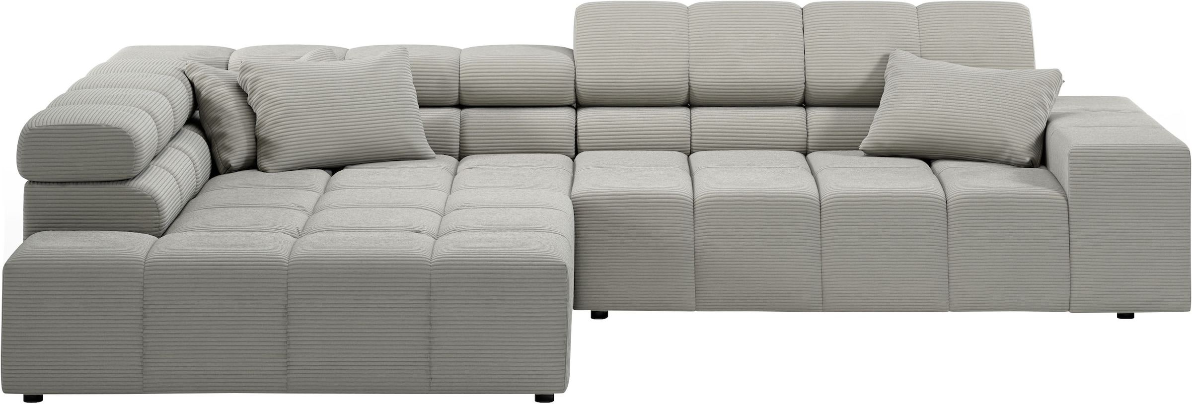 INOSIGN Ecksofa »Ancona incl. Kopfteilverstellung, OTTOs Choice, Breite 319cm, L-Form«, wahlweise motorische Sitztiefenverstellung, auch in Cord + Easy Care