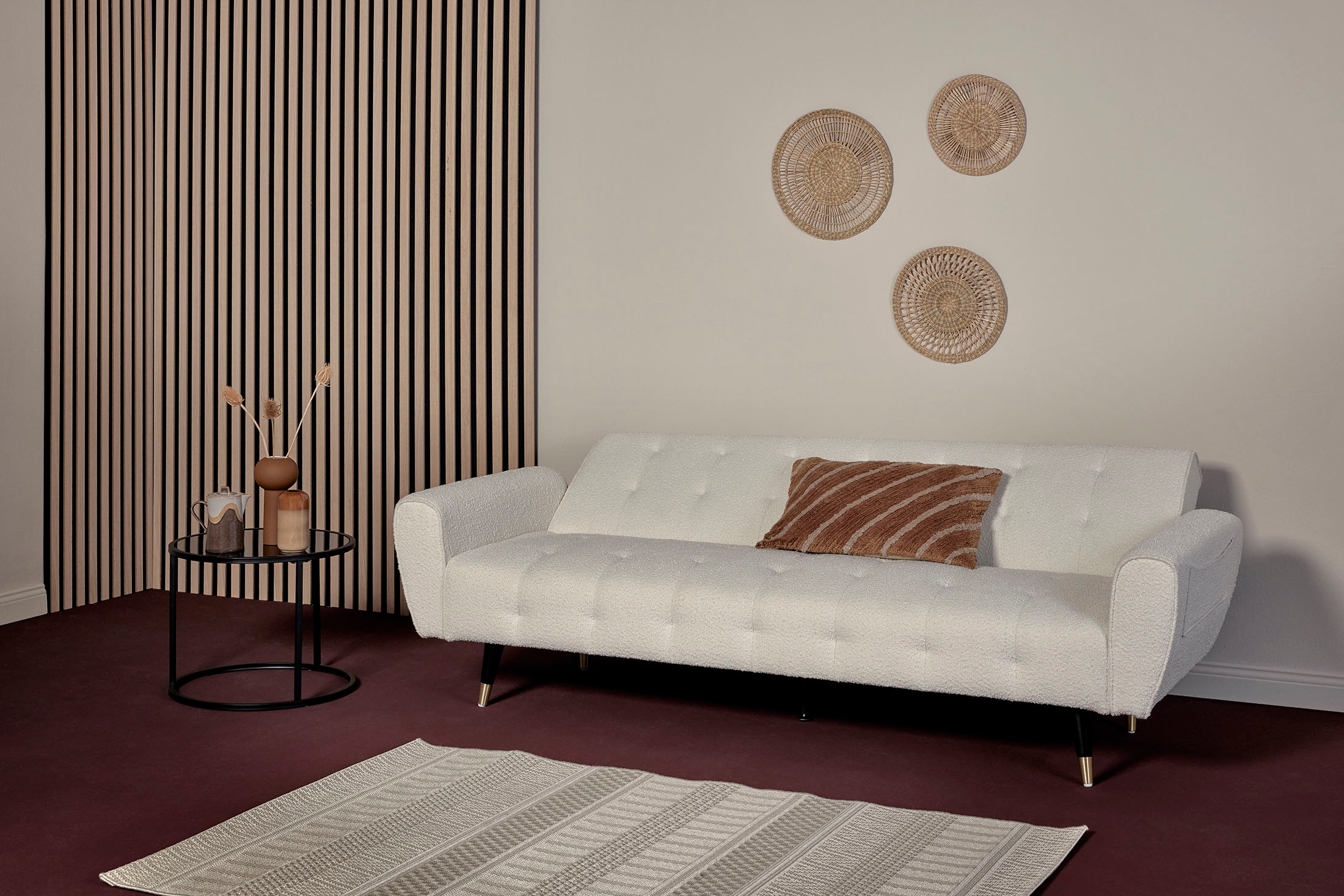 Jahnke 3-Sitzer »CHILLAX DREAM« mit Schlaffunktion, Seitentasche, Breite 213 cm