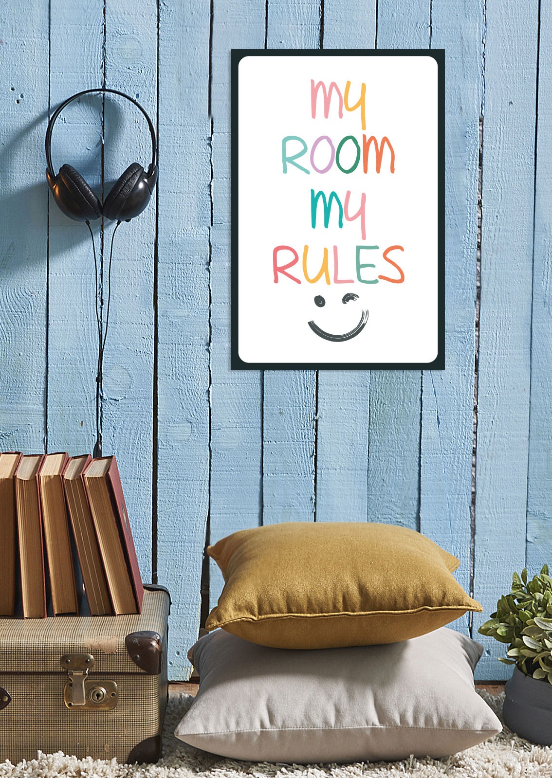 queence Metallbild »My Rules« Sprüche 1 Stk. tlg. günstig online kaufen