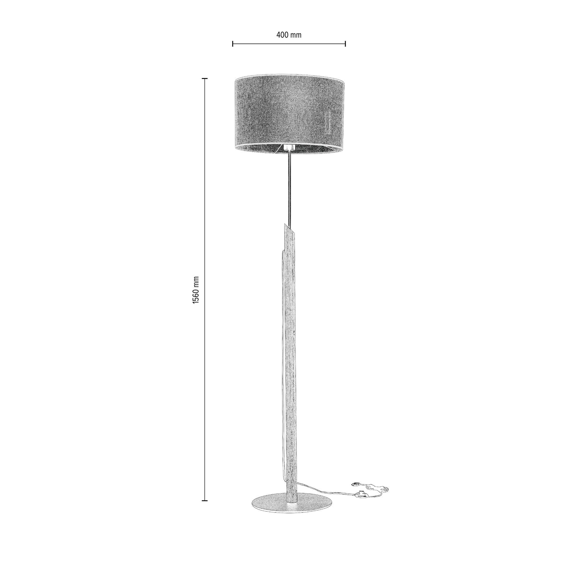BRITOP LIGHTING Stehlampe »COLETTE«, 1 flammig-flammig, Aus edlem  Eichenholz und Metall, mit Stoffschirm und Textilkabel online bestellen | Standleuchten