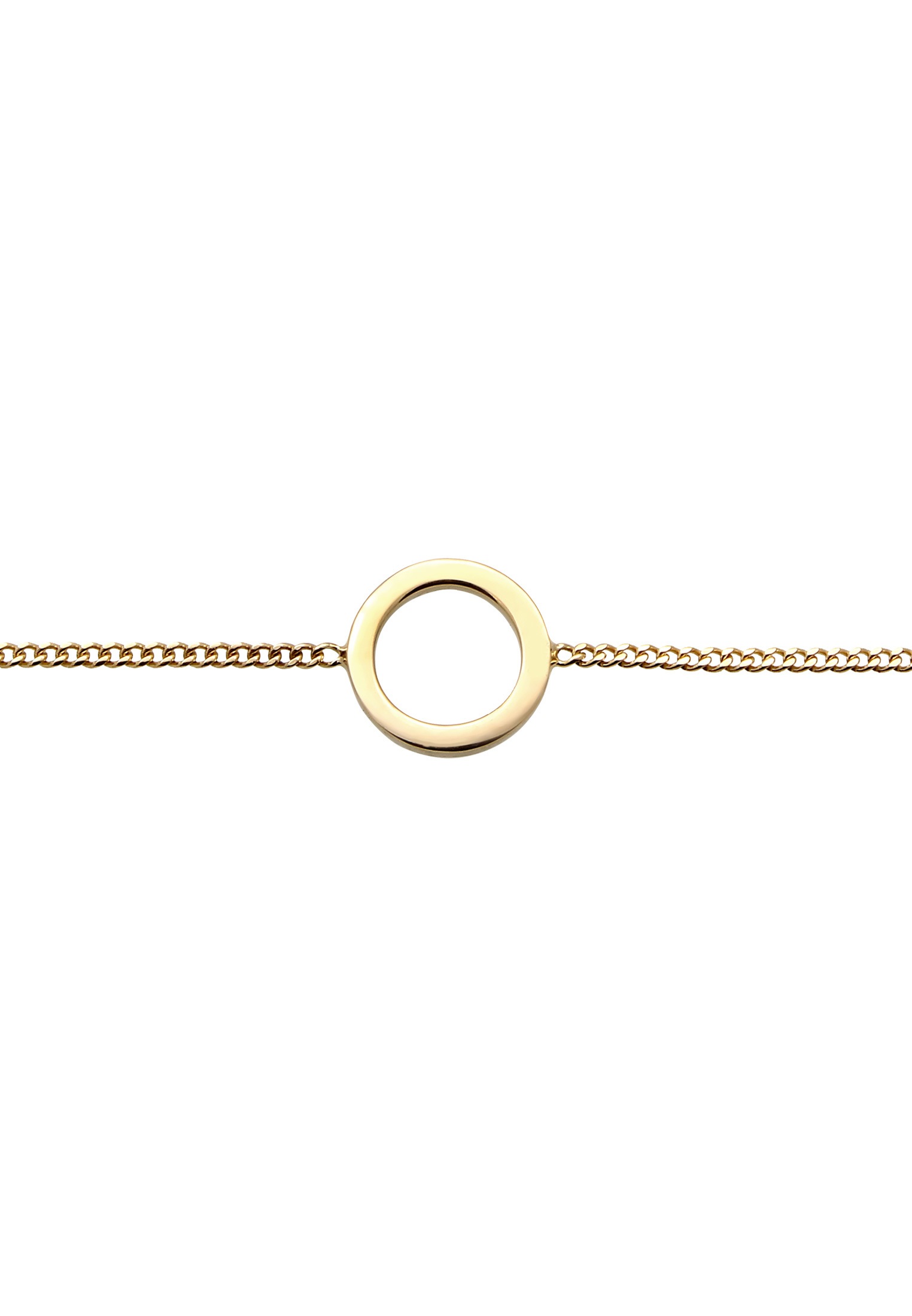 Elli Premium Kette mit Anhänger »Choker Kreis 375 Gelbgold«