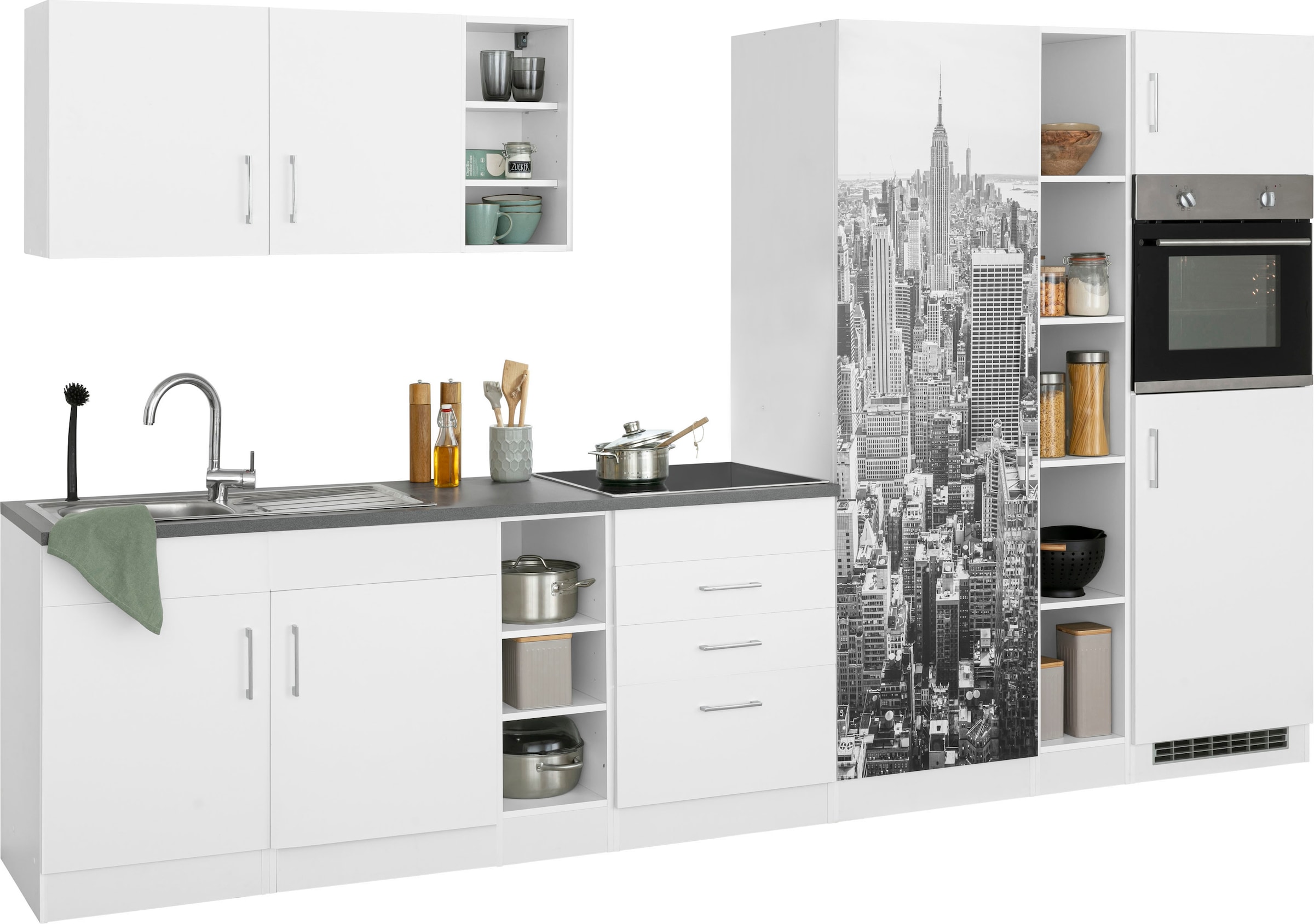 KOCHSTATION Küchenzeile »KS-Paris – Küchen mit einzigartigen Fotomotiven au günstig online kaufen