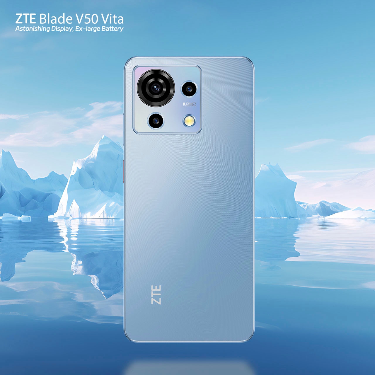 ZTE Smartphone »Blade V50 Vita«, Icy Blue, 17,14 cm/6,75 Zoll, 256 GB Speicherplatz, 50 MP Kamera