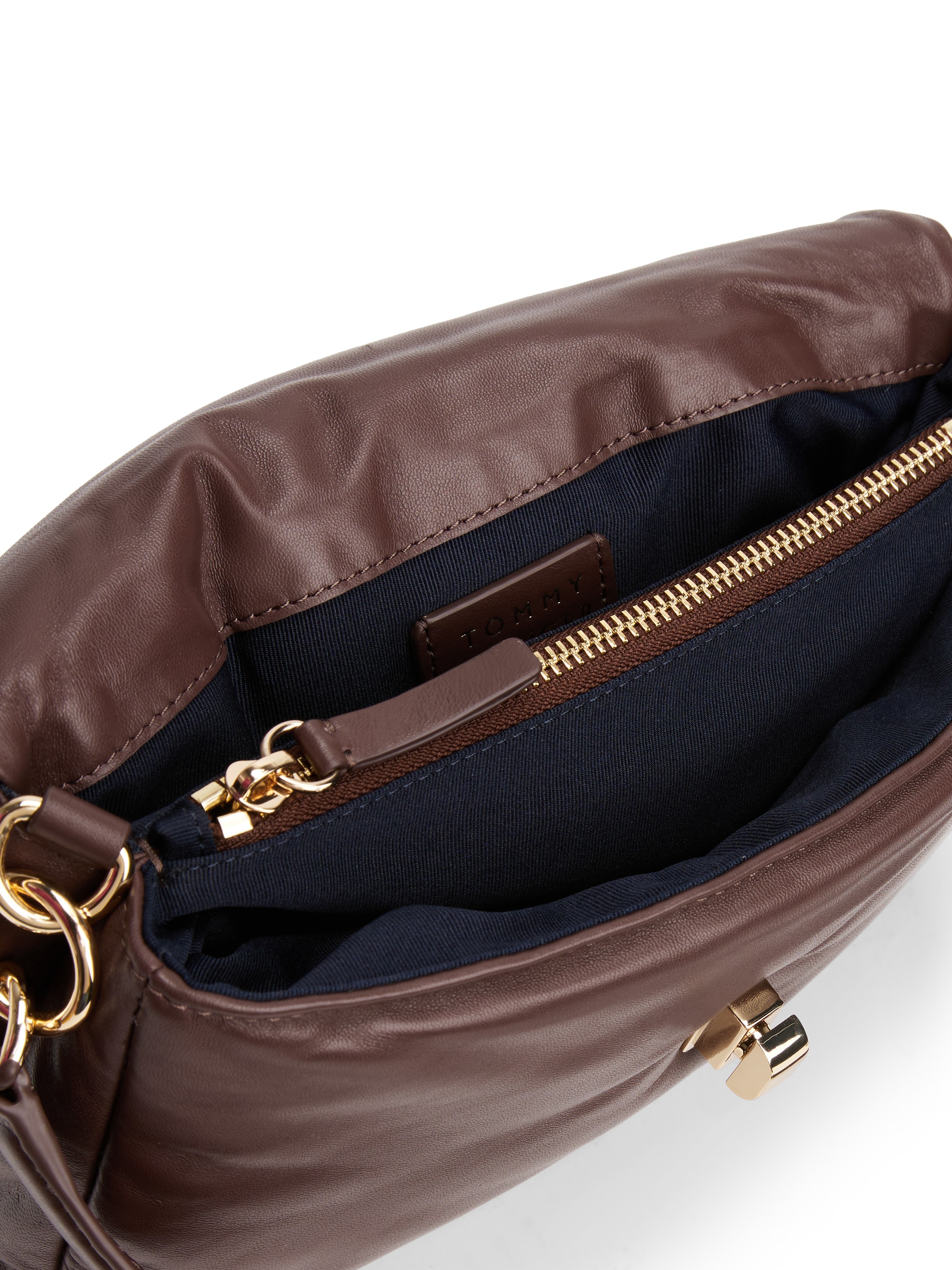 Tommy Hilfiger Schultertasche »SOFT LEATHER CONV CROSSOVER«, Damen Umhängetasche, Schultertasche mit elegantem Drehverschluss