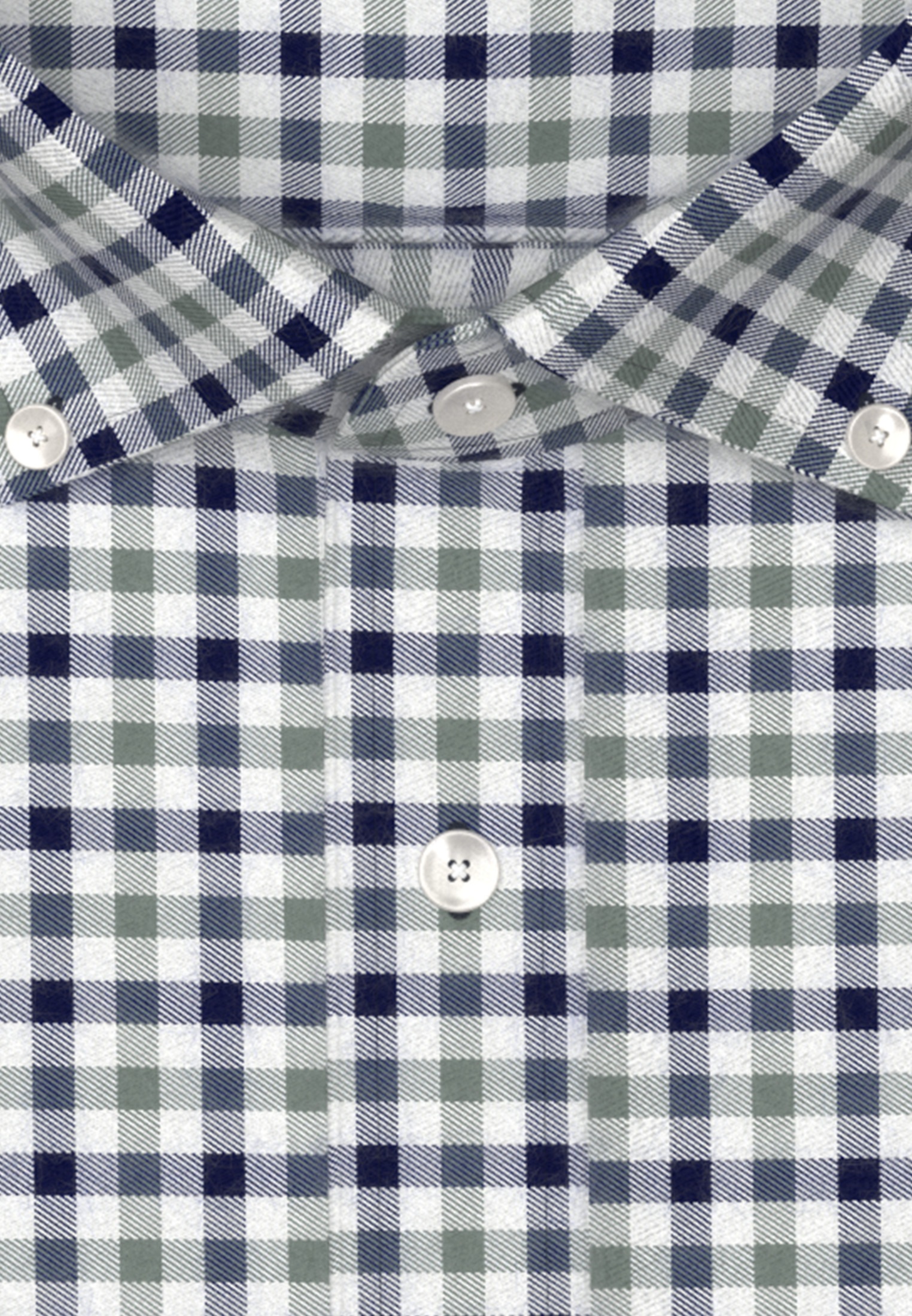 seidensticker Flanellhemd »Shaped«, Shaped Langarm Button-Down-Kragen Karo